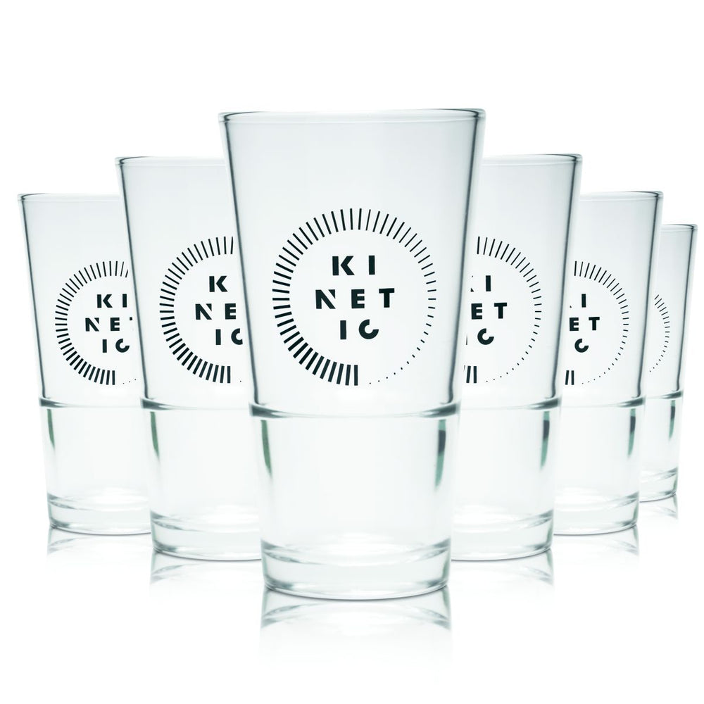 6 bicchieri da cocktail in vetro Kinetic Vodka 0,35 l impilabili