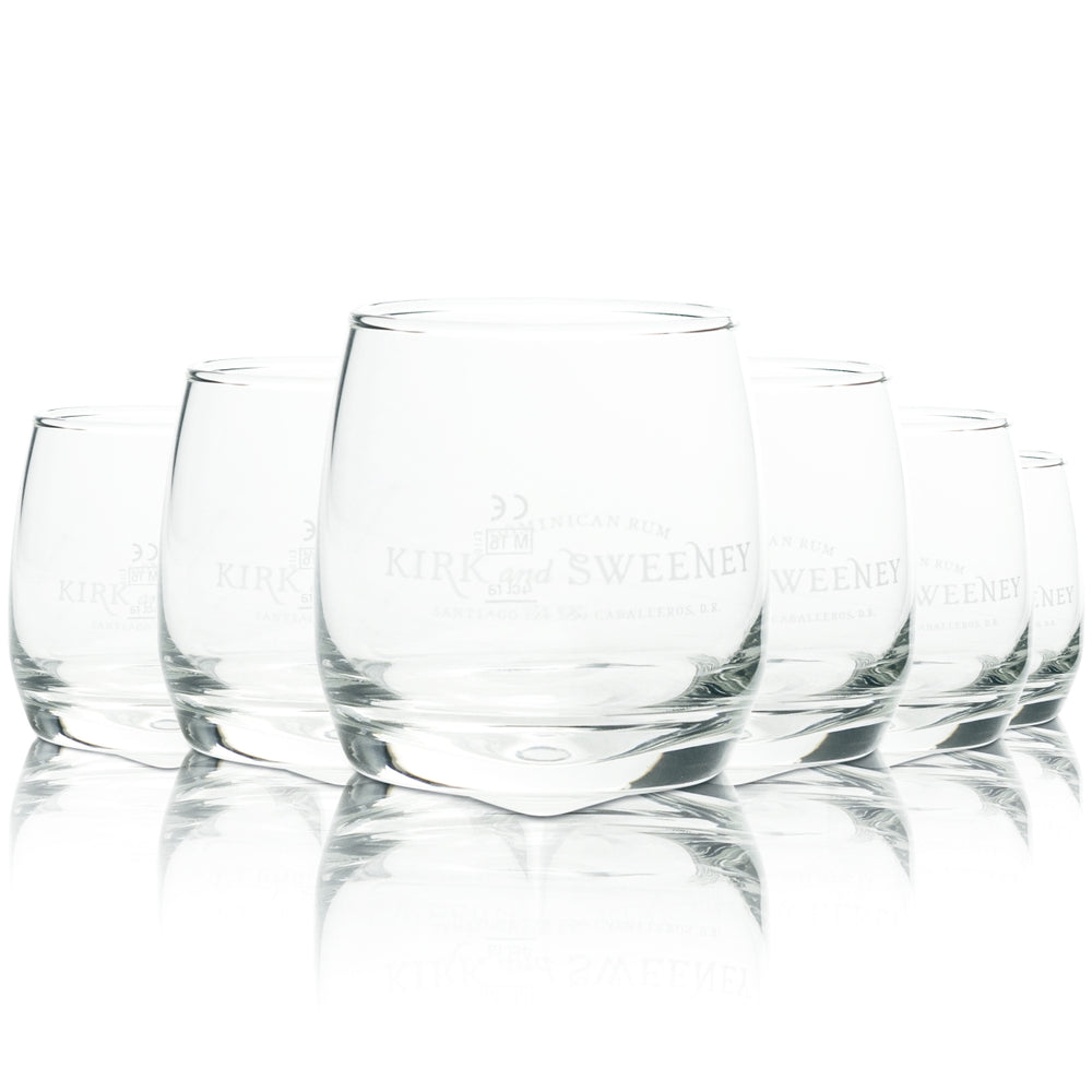 6 bicchieri tumbler Kirk and Sweeney Rum da 0,27 l, bicchieri rolling tumbler