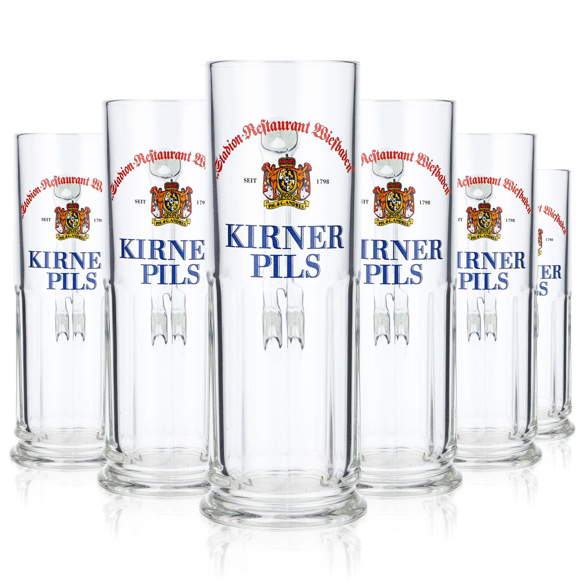 6 bicchieri da birra da 0,3 l della birreria privata Kirner con rilievo Maximilian-Seidel  Sahm – Vista 7
