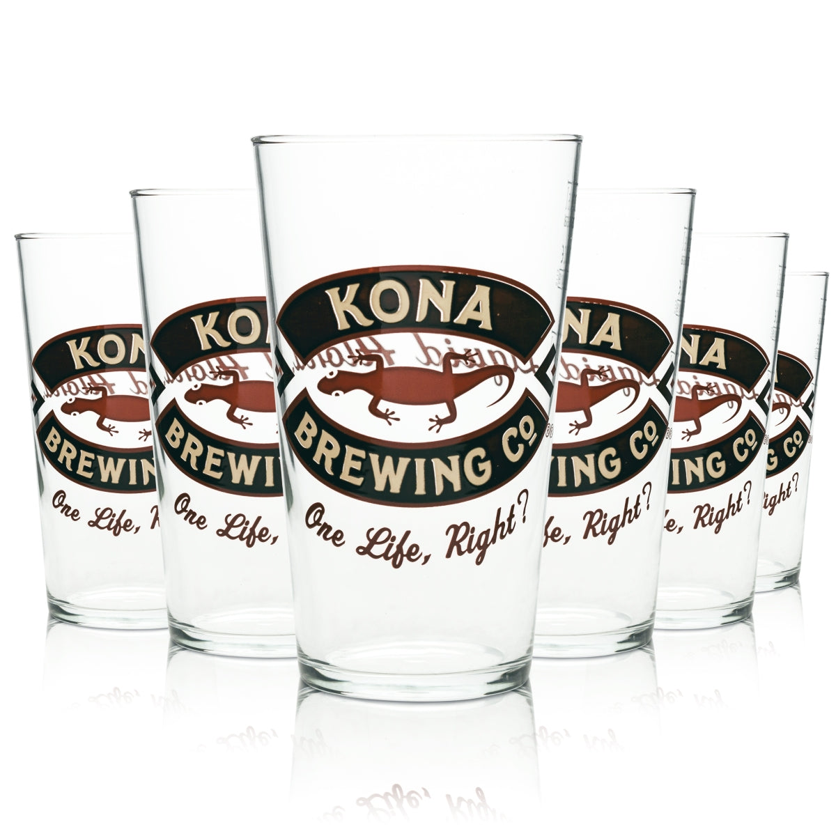 6 bicchieri da birra Kona 0,5 l Pint Hawaii Beer Craft Bicchieri Birrificio Aloha Willi