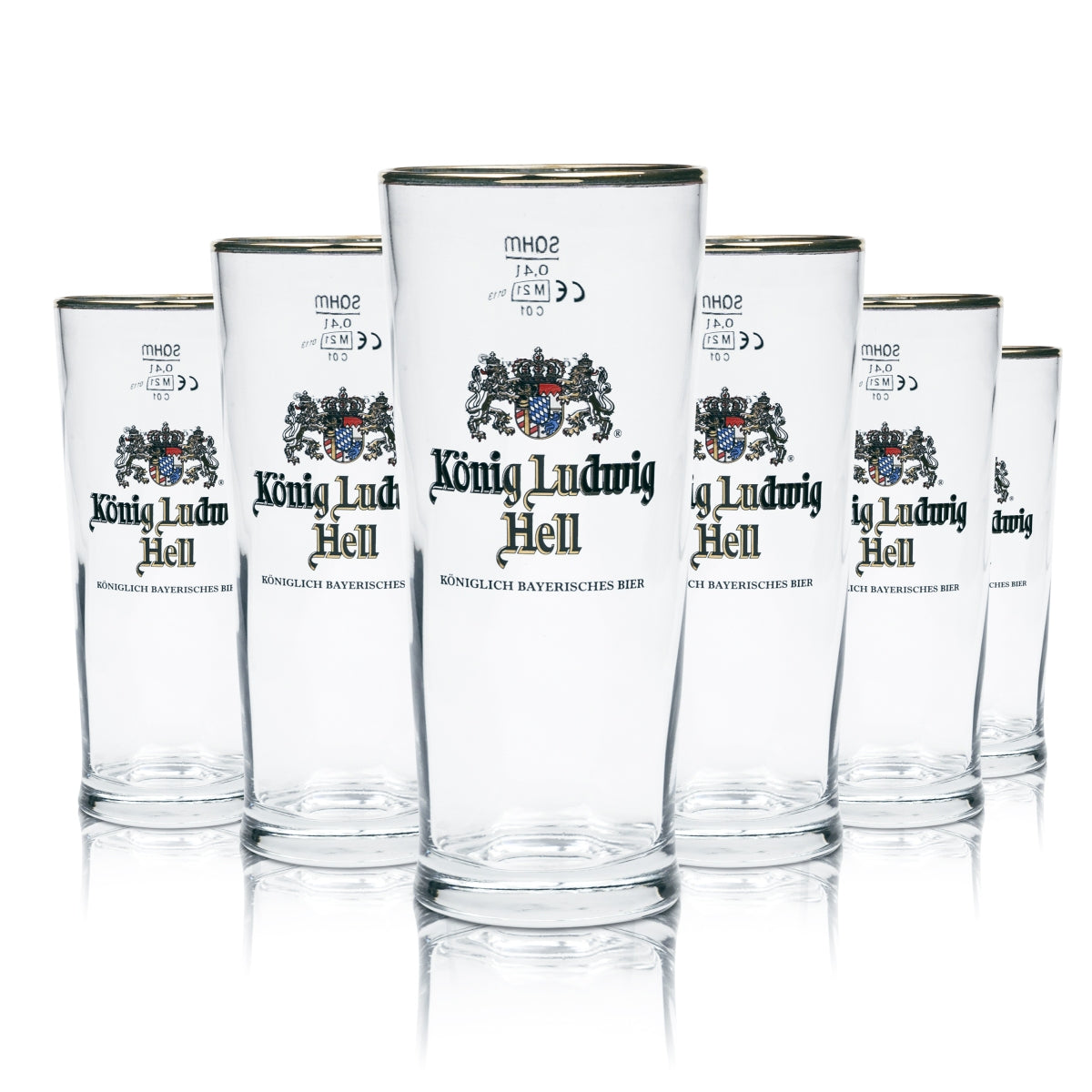 Set König Ludwig Bier Bundle I composto da 6 bicchieri da birra Willi e 70 sottobicchieri – Vista 2