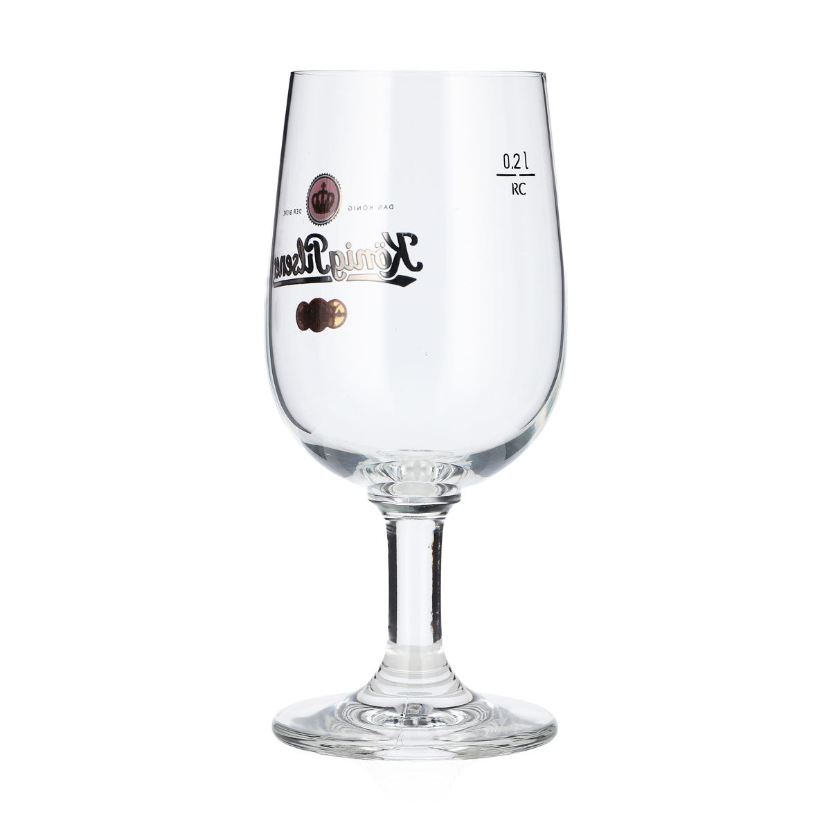 6 bicchieri da birra König Pilsener da 0,2 l, a forma di coppa, con logo dorato RC (set da 6) – Vista 4