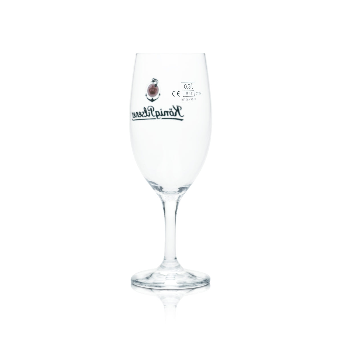 6 bicchieri da birra König Pilsener 0,3 l, forma a tulipano, calibrati, per uso gastronomico, birrificio Pils – Vista 3