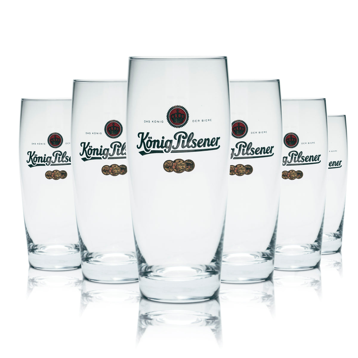 6 bicchieri da birra König Pilsener 0,3 l Willi Becher Bicchieri calibrati Gastronomia Pub Bar – Vista 4