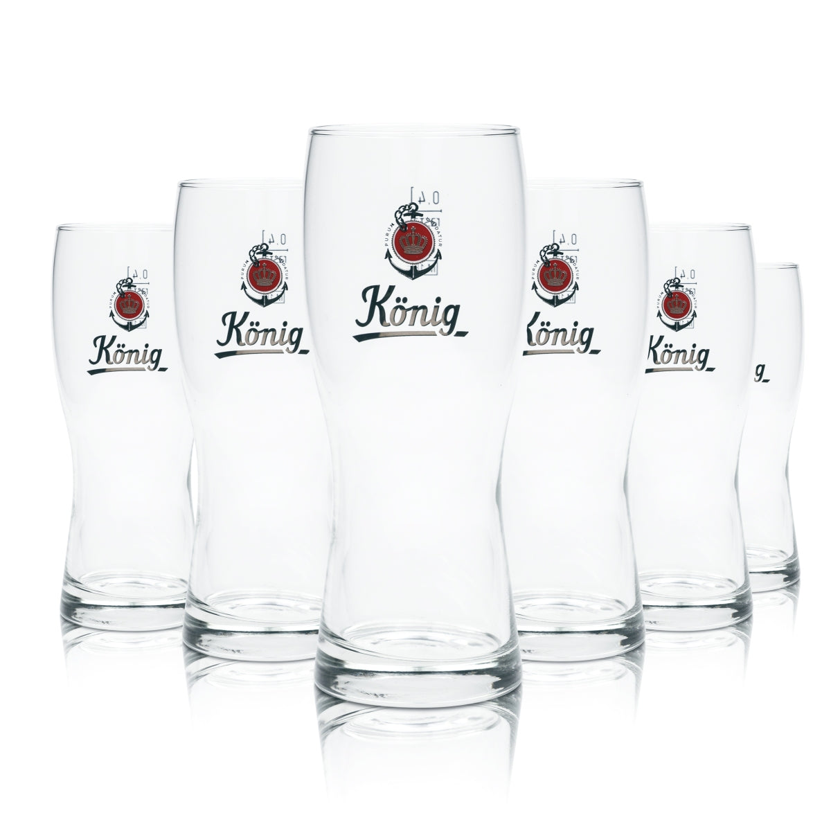 6 bicchieri da birra König Pilsener 0,4 l Willi Bicchieri da birra Birrificio Pilsner Beer