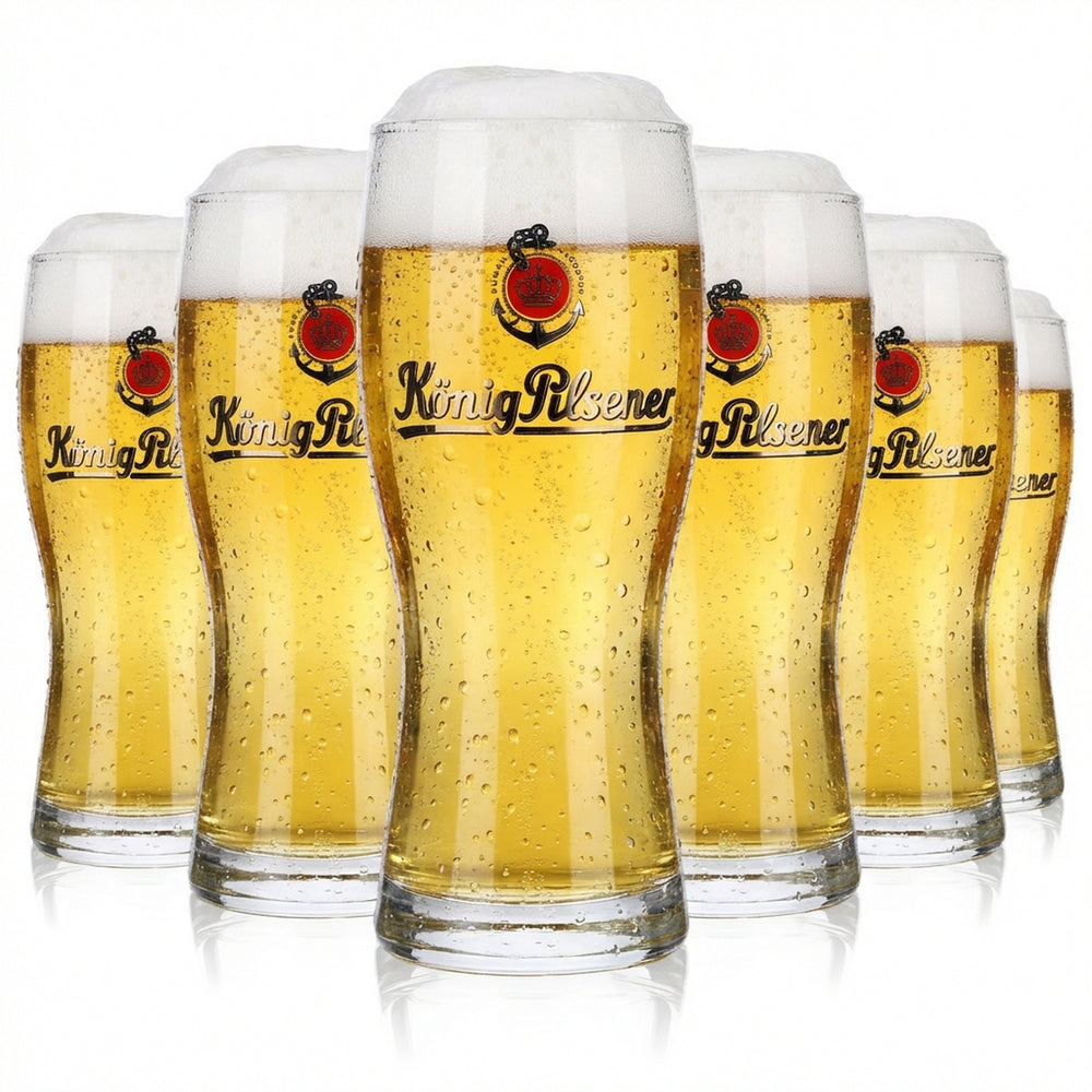 6 bicchieri da birra König Pilsener Bicchieri da birra 0,2 l Bicchiere Curve Cup Rastal