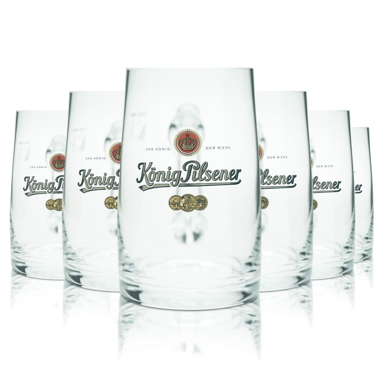 6 bicchieri da birra König Pilsener 0,4 l, boccale, set di bicchieri Seidel, birrificio Pils