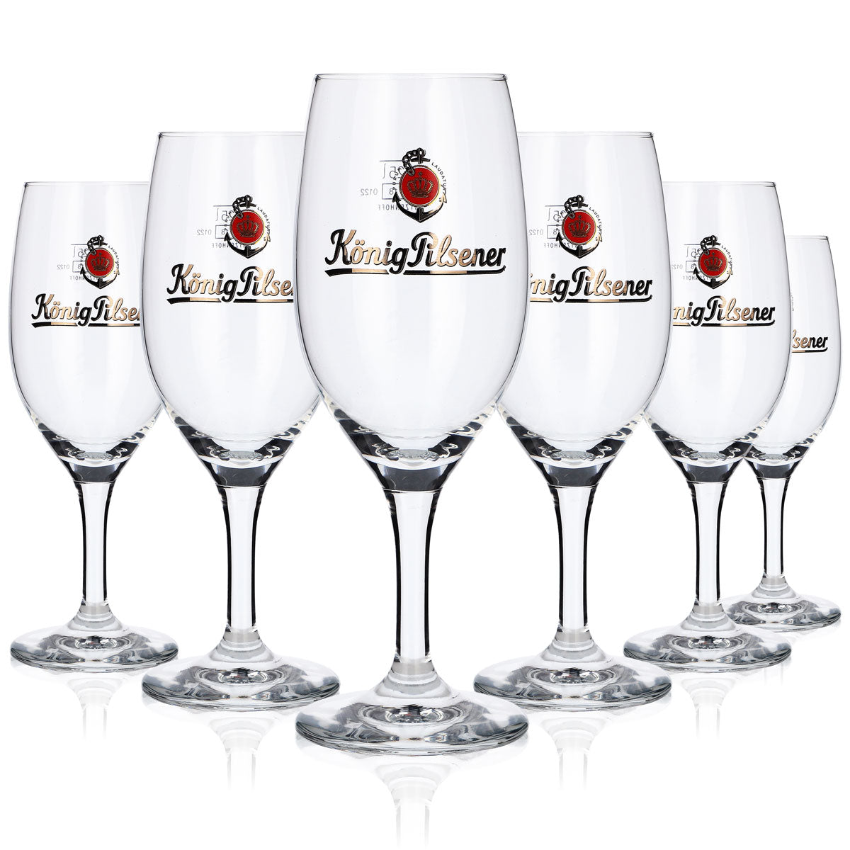 6 bicchieri da birra König Pilsener 0,25 l Bicchieri da birra Bicchiere a calice "Ancoretta + scritta" – Vista 5