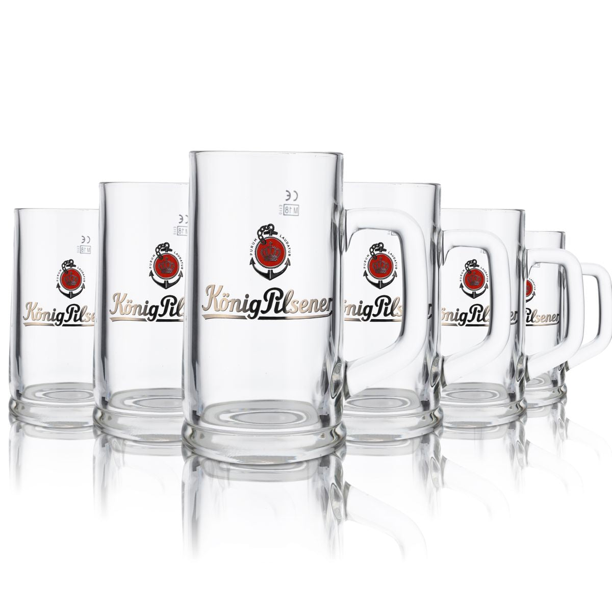 6 bicchieri König Pilsener da 0,3 l Set di boccali da birra Seidel per birrifici e ristoranti