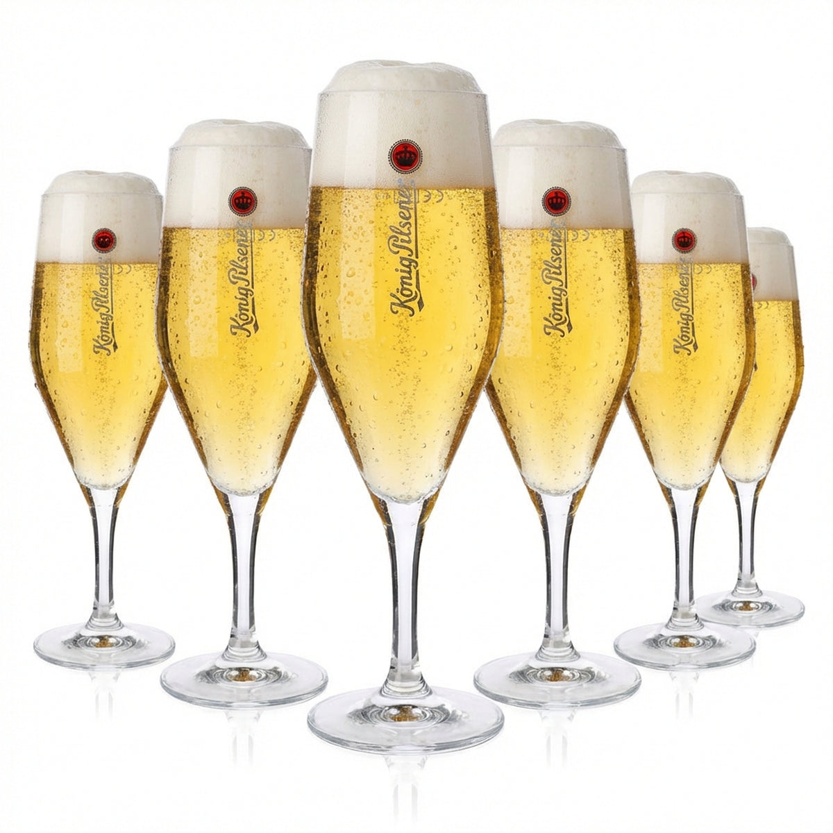 6 bicchieri da birra König Pilsner bicchieri a calice 0,25 l bicchieri da birra a tulipano