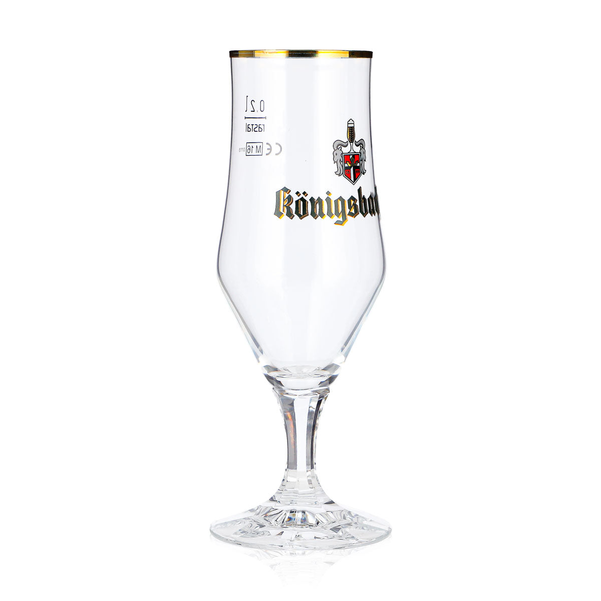 6 bicchieri da birra Königsbacher da 0,2 l, a calice con bordo dorato, modello Rastal (set da 6) – Vista 3