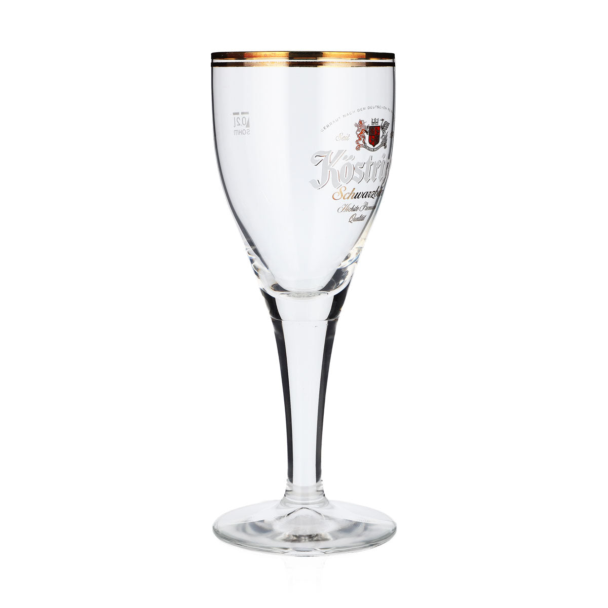 6 bicchieri da birra Köstritzer da 0,2 l bicchieri a calice "Schwarzbier" doppio bordo dorato – Vista 3