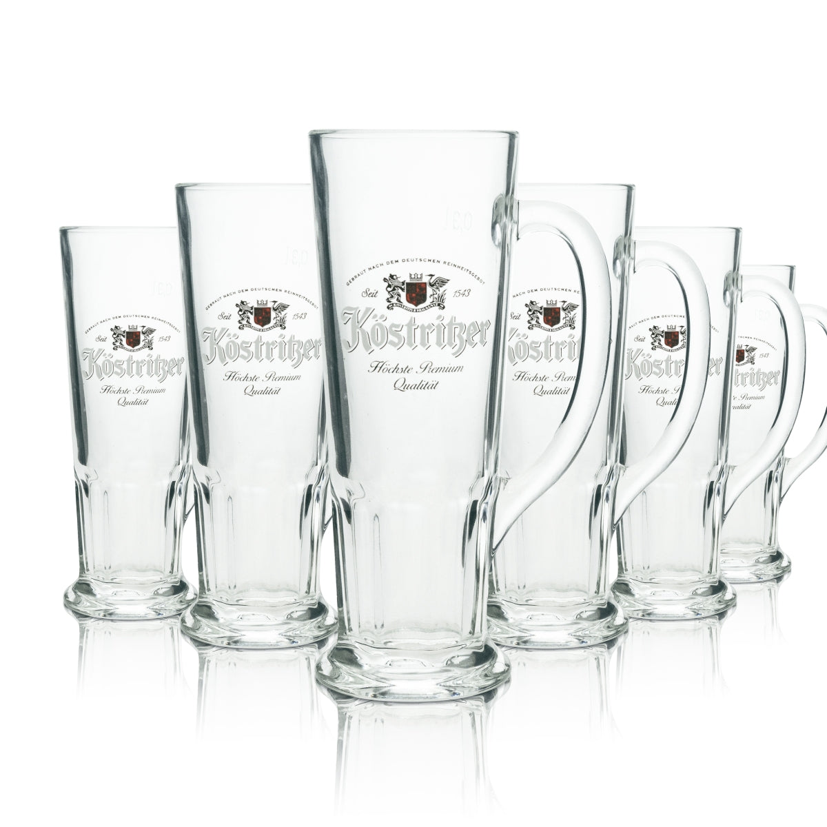 6 bicchieri da birra Köstritzer Bicchiere da birra Krug 0,3 l Bicchieri da birra Bierhumpen Sahm