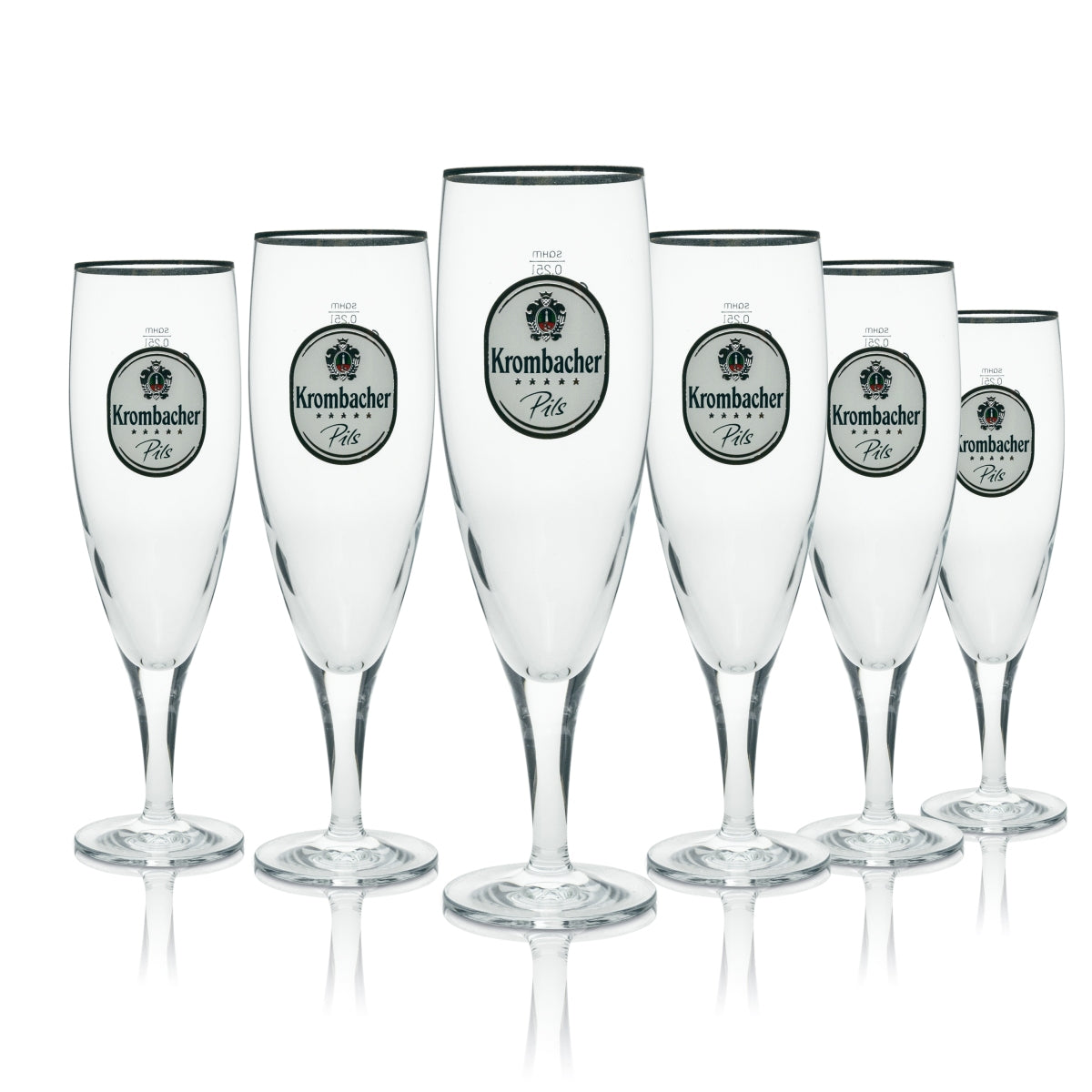 6 bicchieri da birra Krombacher da 0,25 l, coppa esclusiva Sahm