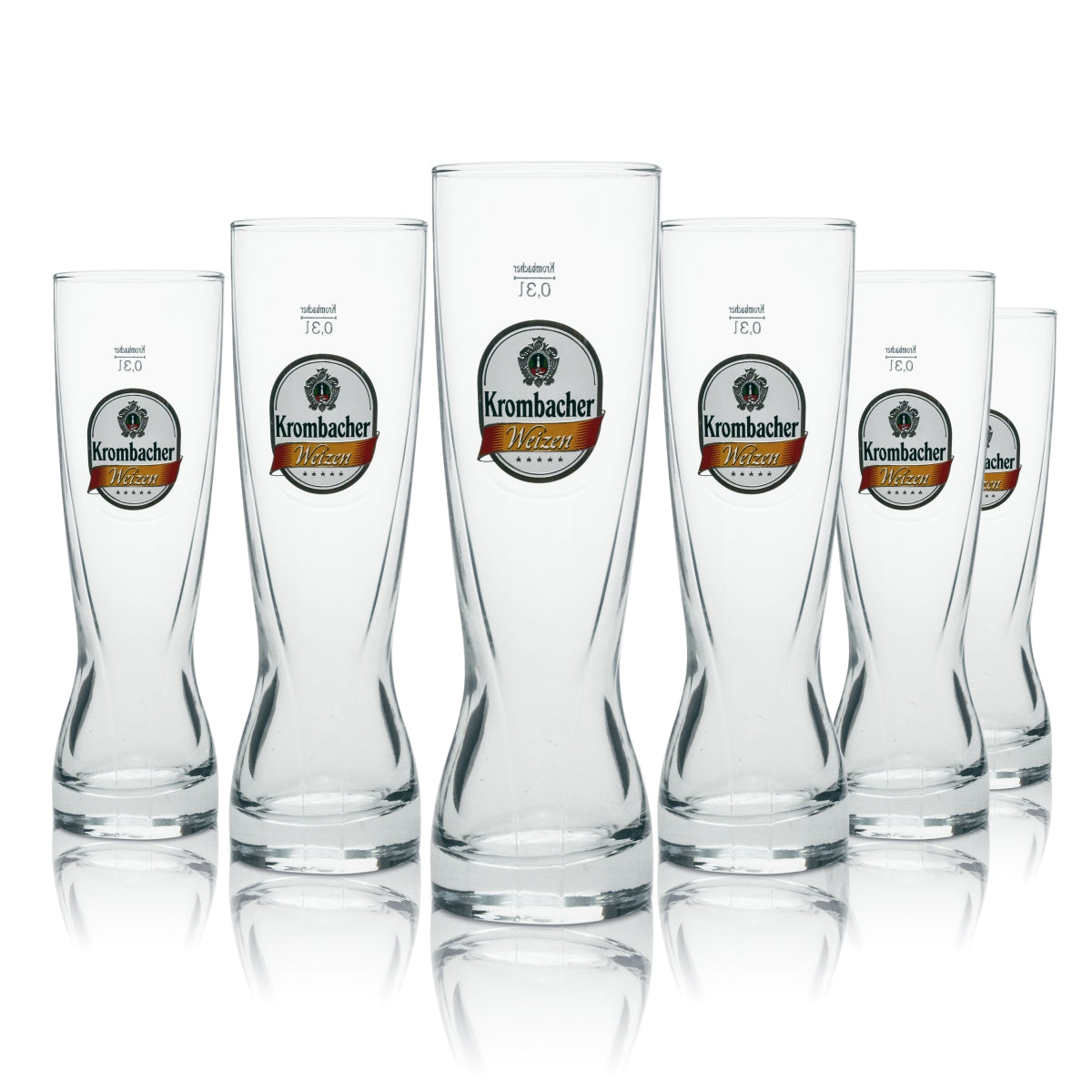 6 bicchieri da birra Krombacher Weizen da 0,3 l