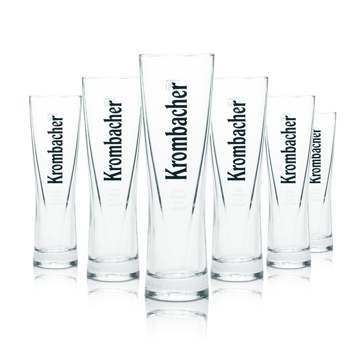 6 bicchieri Krombacher 0,25 l a forma di coppa tulipano Star Cup Birrificio Pils Radler