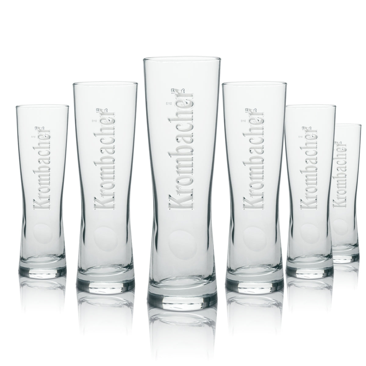 6 bicchieri Krombacher 0,3 l birra coppa tulipano Star Cup con rilievo, bicchieri Pils Gastro Bar