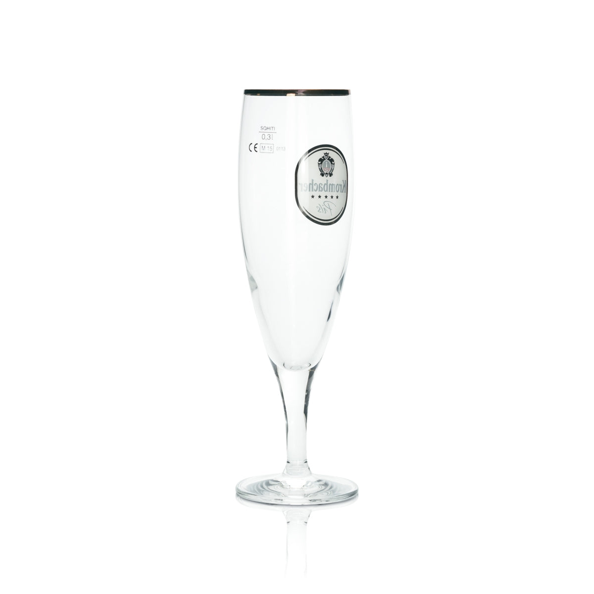 6 bicchieri Krombacher 0,3 l a forma di coppa tulipano per birra Pils con bordo dorato, per uso gastronomico, birrificio – Vista 3