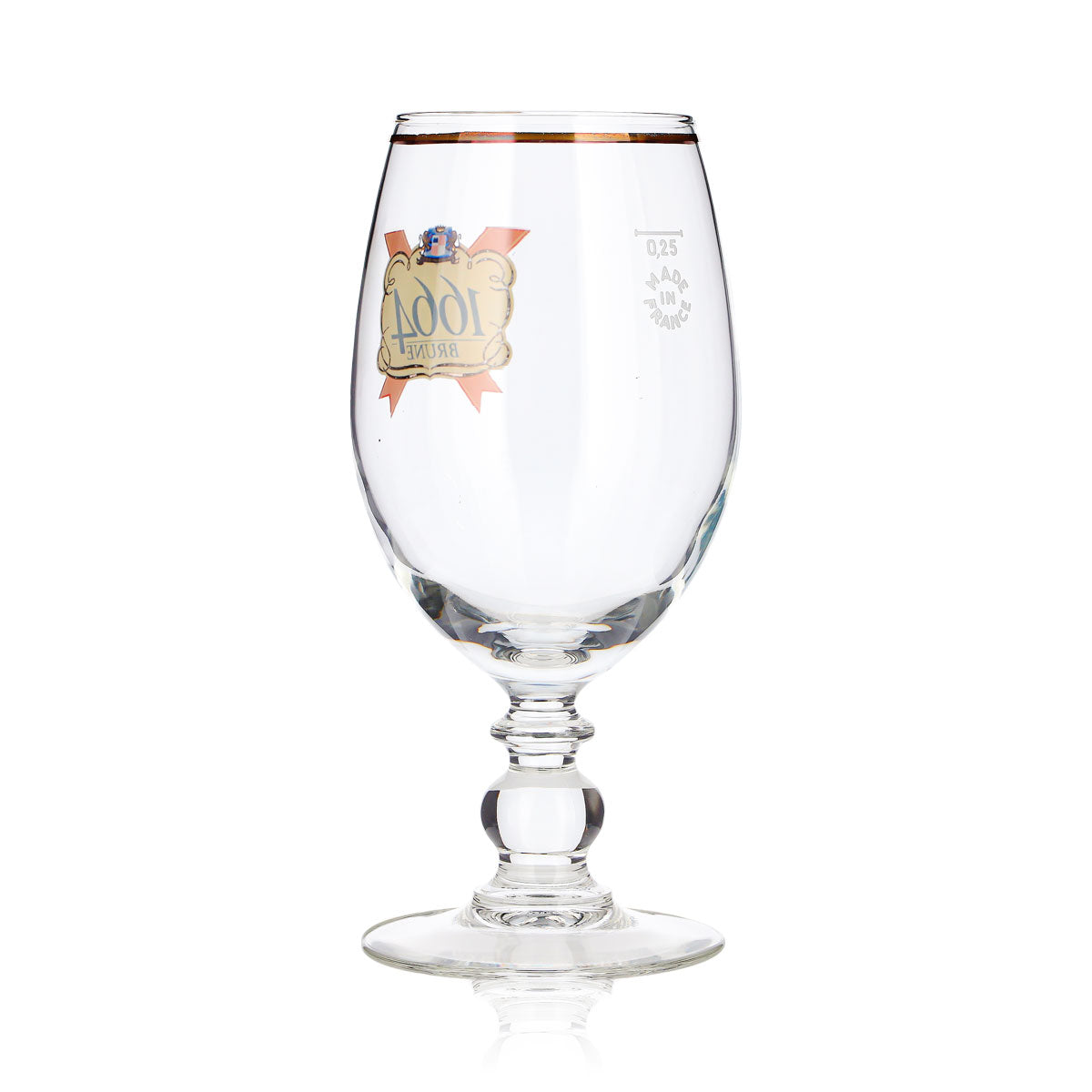 6 bicchieri da birra Kronenbourg 1664 da 0,25 l, a calice/a coppa con bordo dorato – Vista 5
