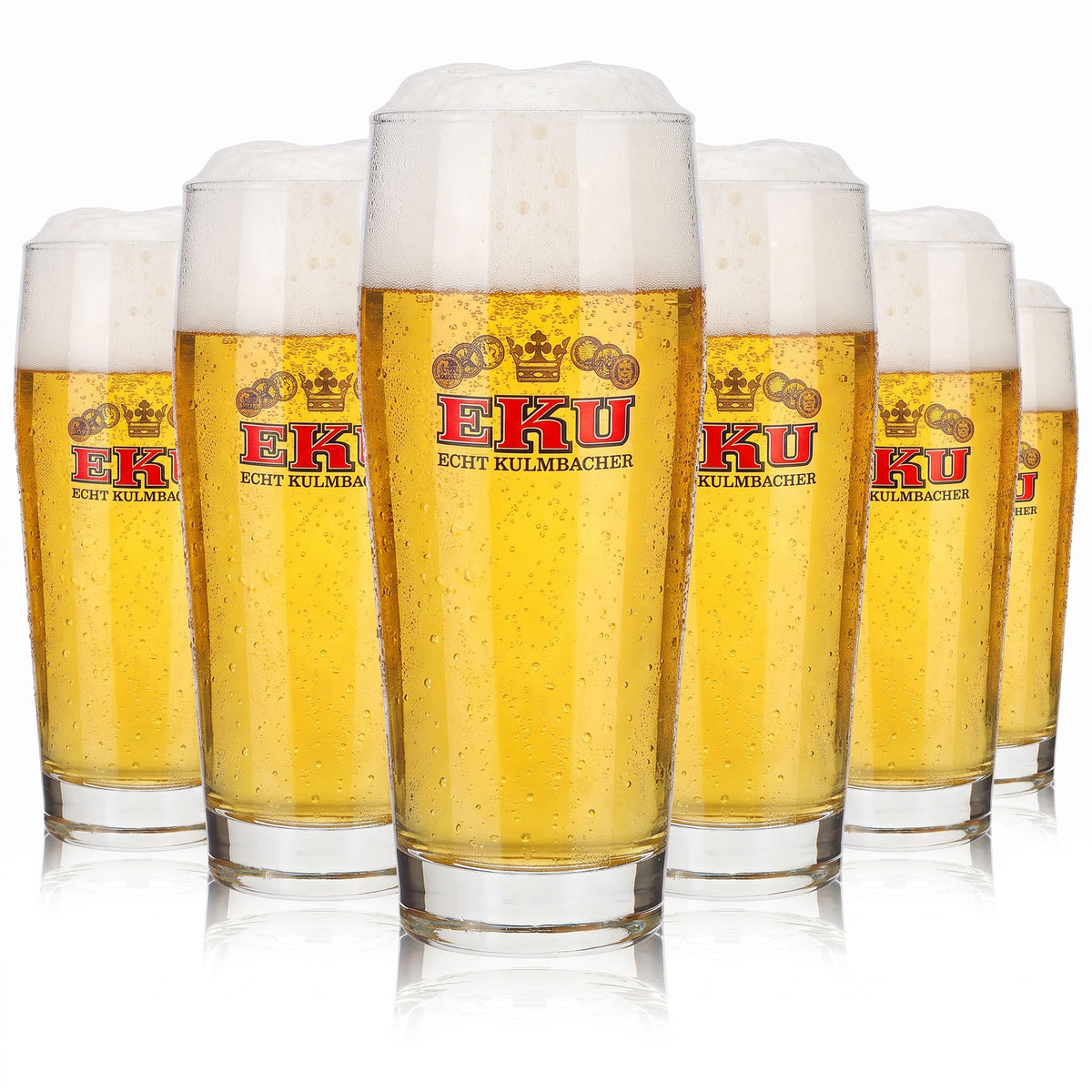 6 bicchieri da birra Kulmbacher Reichelbräu da 0,5 l, set da 6 pezzi (bicchieri e boccali da birra EKU)