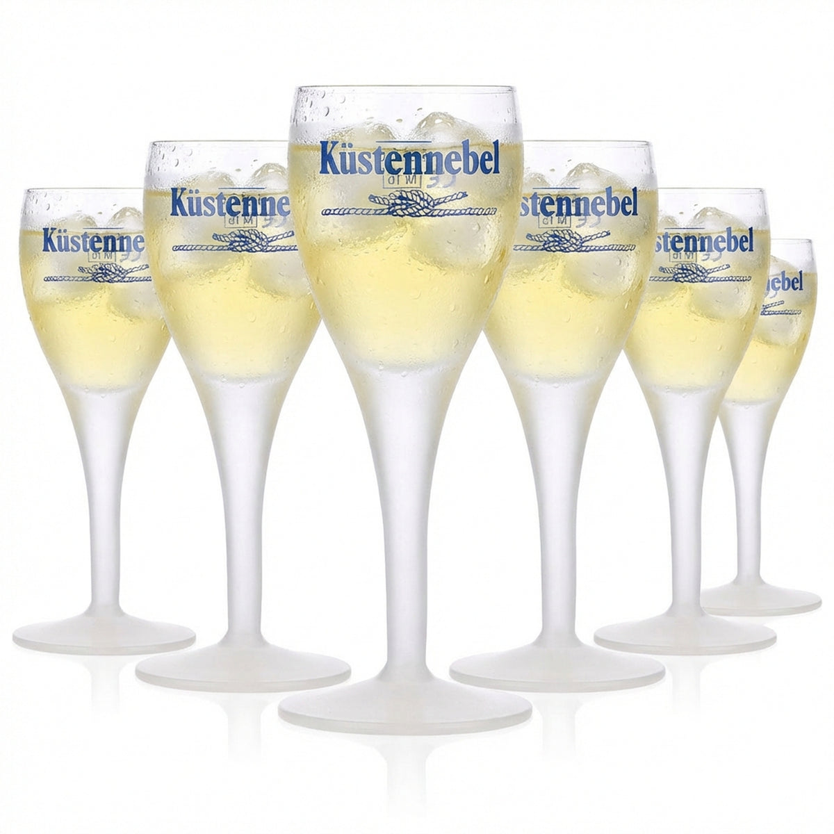 6 bicchieri da liquore Küstennebel con anice stellato Bicchiere a calice Bicchierino da liquore semi-satinato