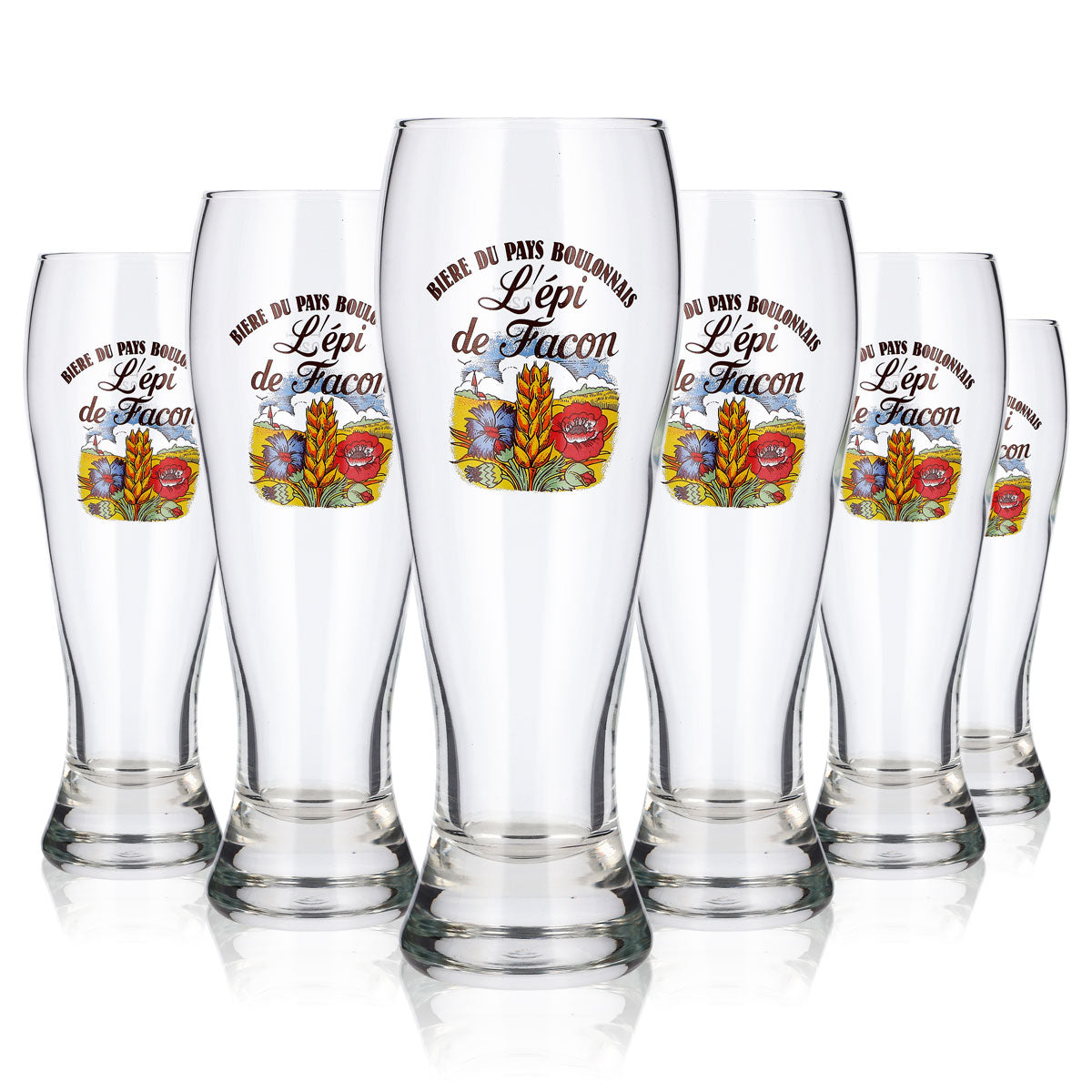 6 bicchieri da birra L'Épi de Facon da 0,25 l, bicchieri da birra di frumento