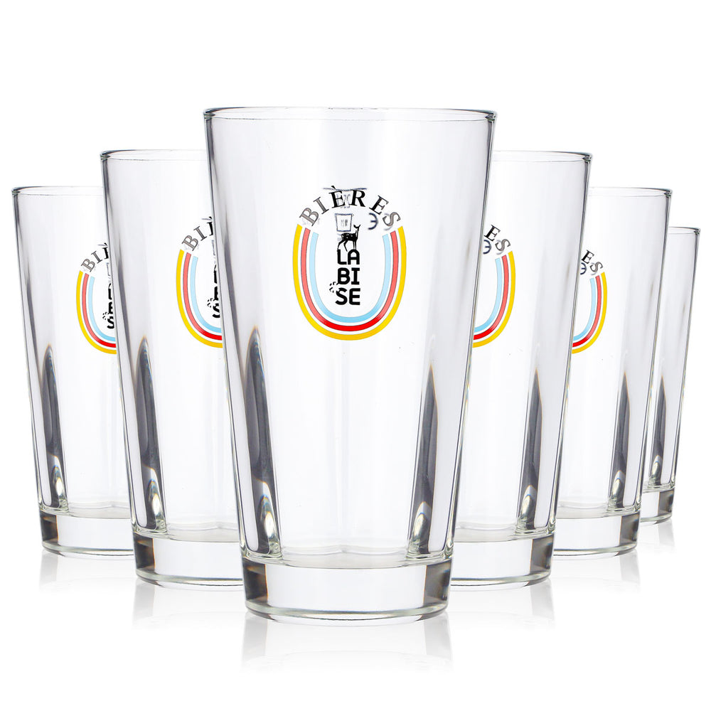 6 bicchieri da birra La Bise da 0,25 l, modello Longdrink "Arcobaleno Willi" (set da 6)