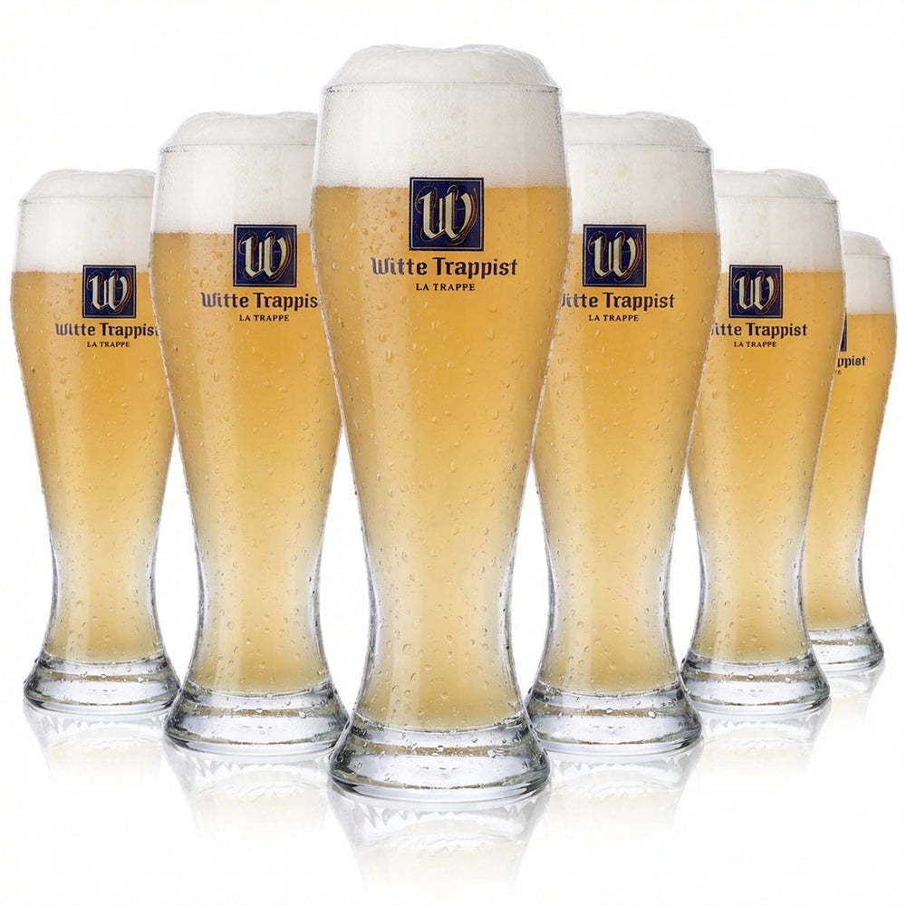 6 bicchieri da birra La Trappe, bicchiere a calice da 0,3 l, bicchiere da birra bianca Witte Trappist Sahm Perlsee