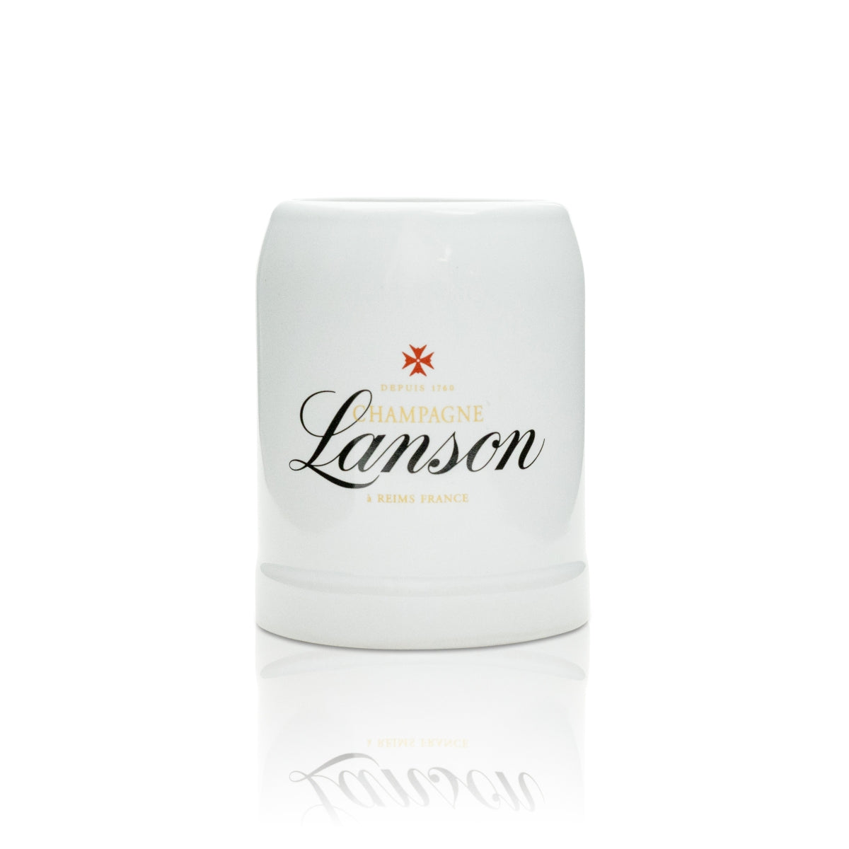6 bicchieri da champagne Lanson in ceramica bianca, piccoli – Vista 2