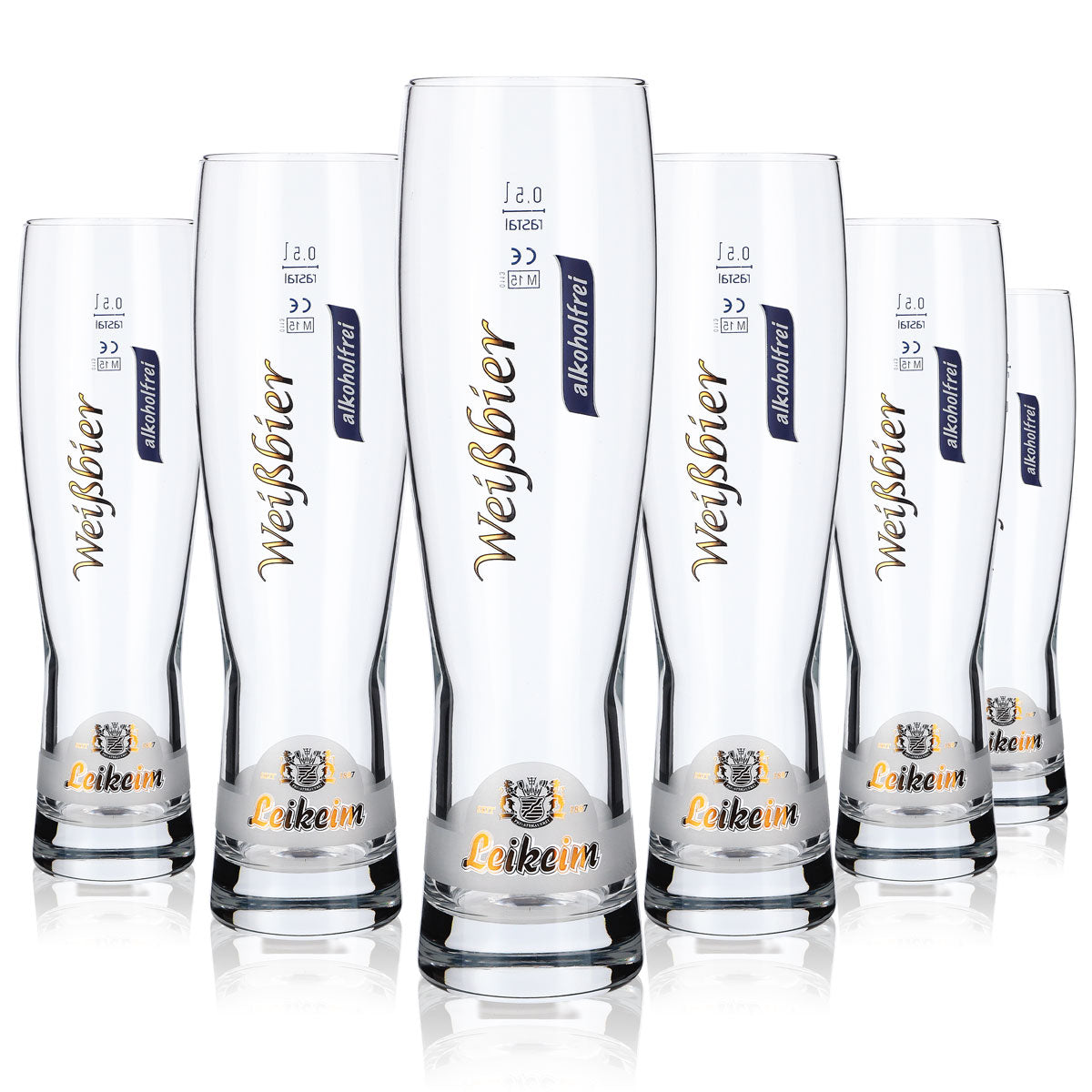 6 bicchieri da birra Leikeim 0,5 l bicchiere da birra bianca analcolica Rastal Monaco Slim – Vista 5