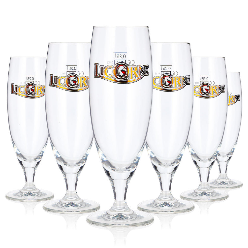 6 bicchieri da birra Licorne Noel da 0,25 l (set da 6)