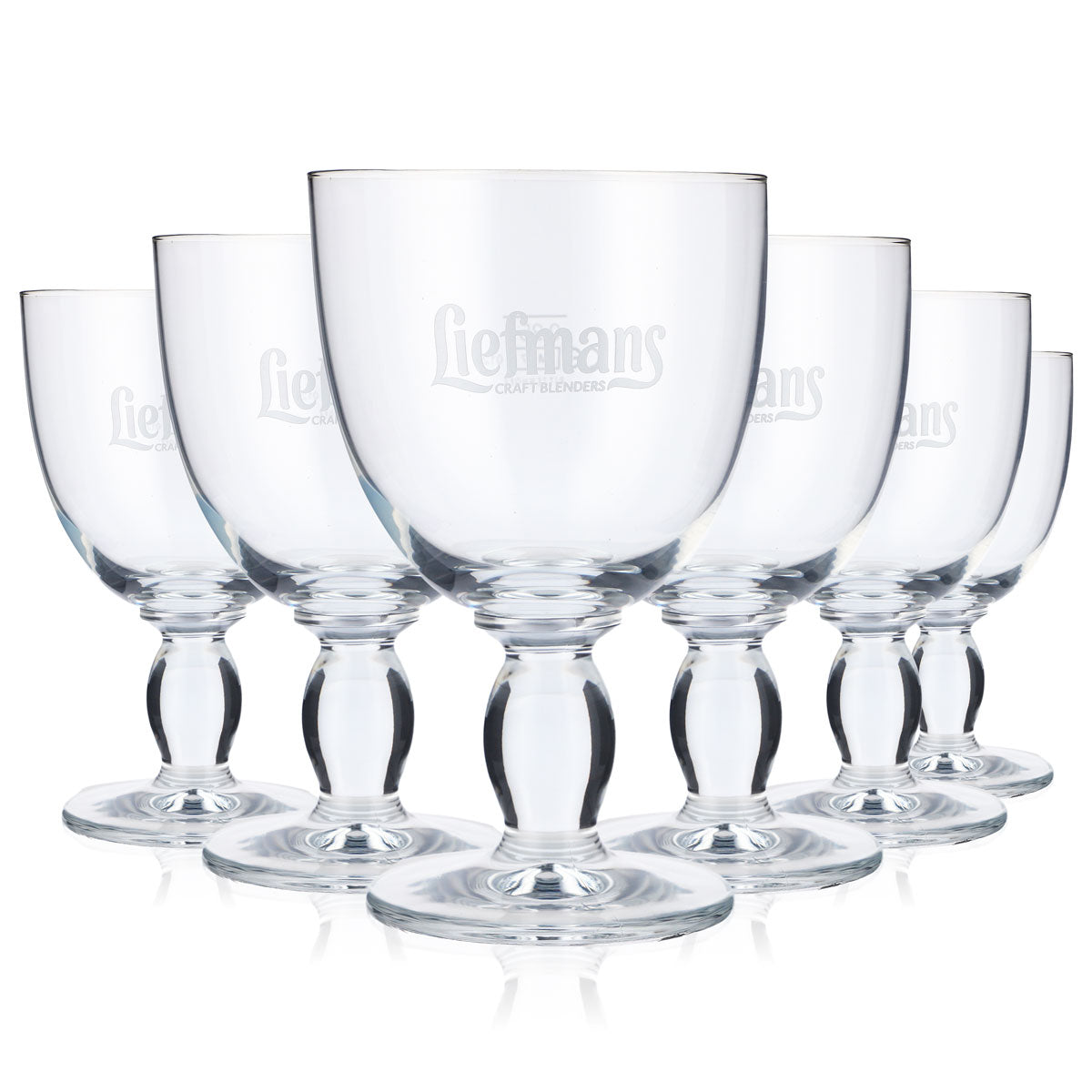 6 bicchieri da birra Liefmans da 0,25 l Bicchieri da birra a calice Coppa Logo bianco – Vista 5