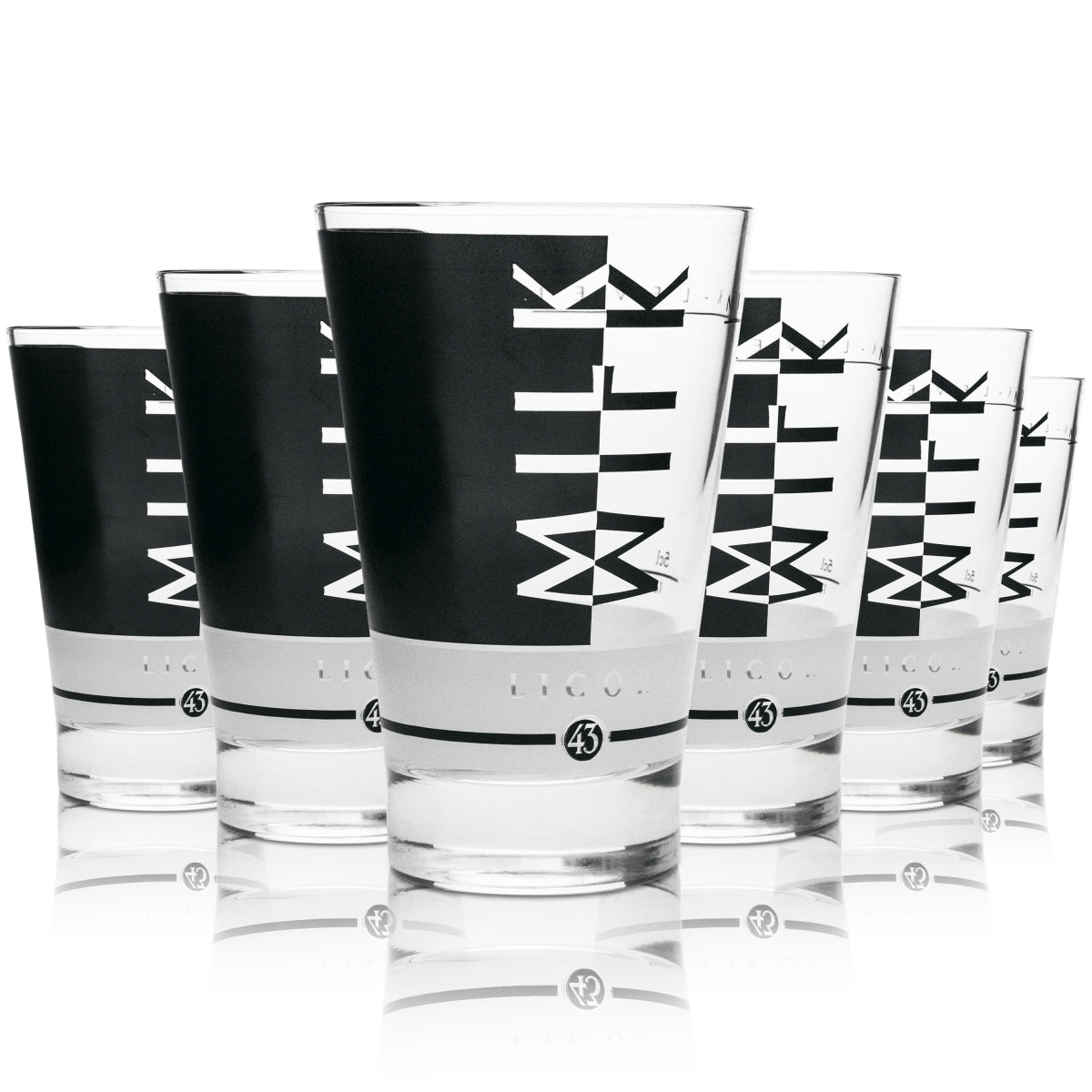 6x Liquore 43 Liquore in bicchiere da long drink Milk nero