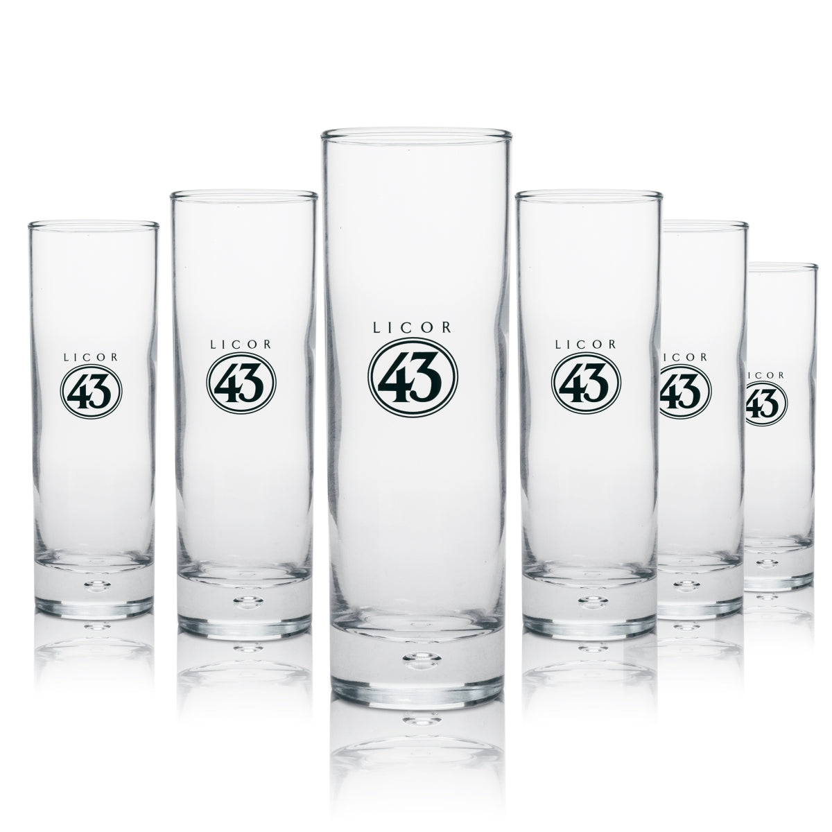 6x Liquore 43  Bicchiere da long drink con bolla d'aria