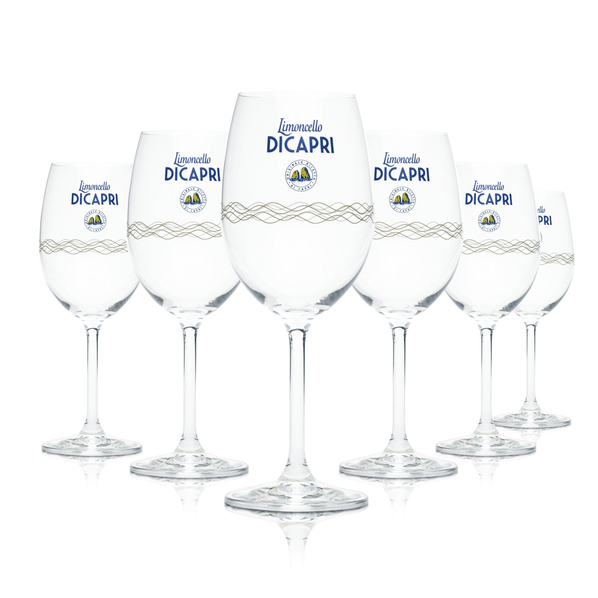 6 bicchieri da limoncello Di Capri 0,35 l calice bicchieri da vino tonic spritz aperitivo