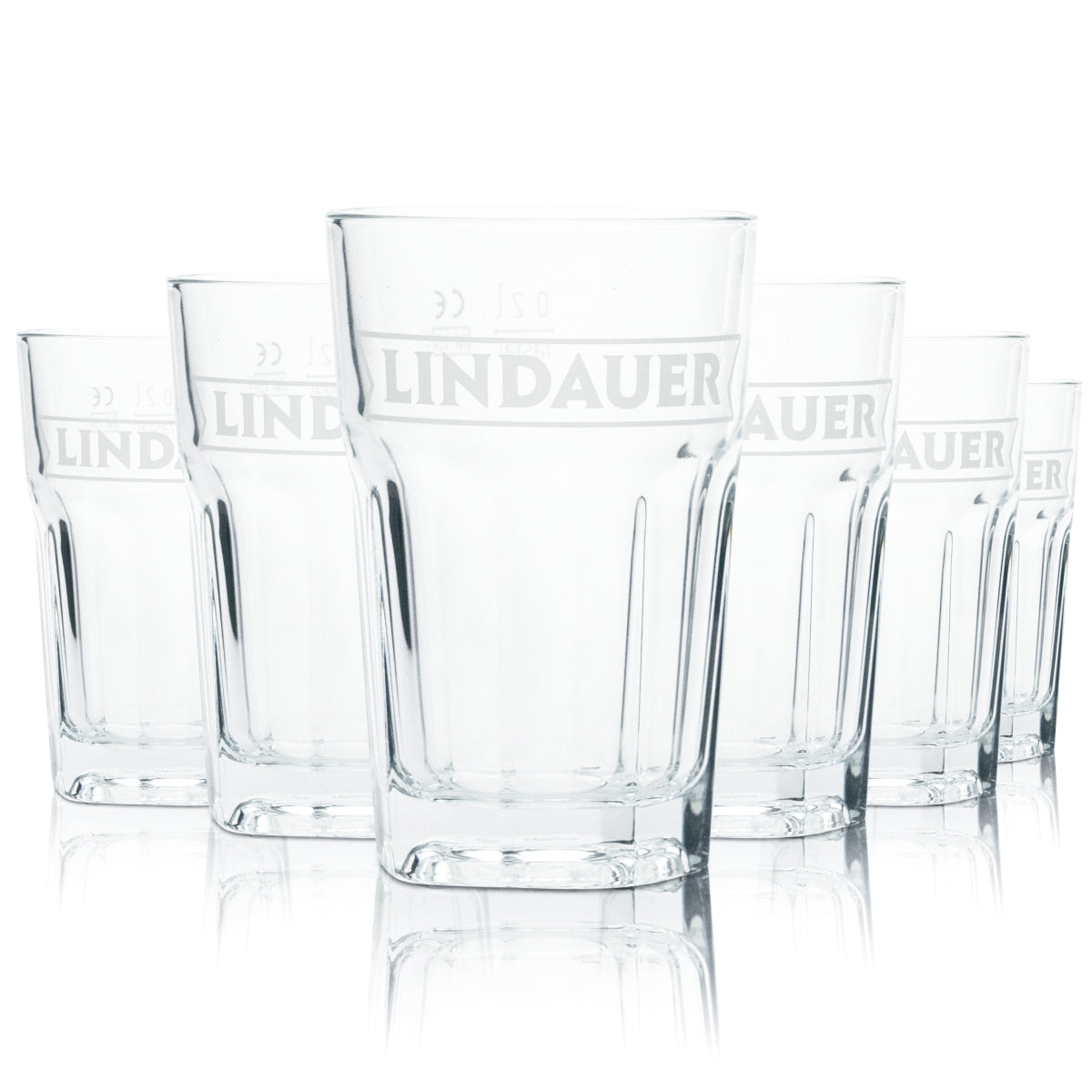 6 bicchieri da long drink Lindauer Saft da 0,2 l, bicchieri per acqua e soda, bicchieri minerali, Lago di Costanza