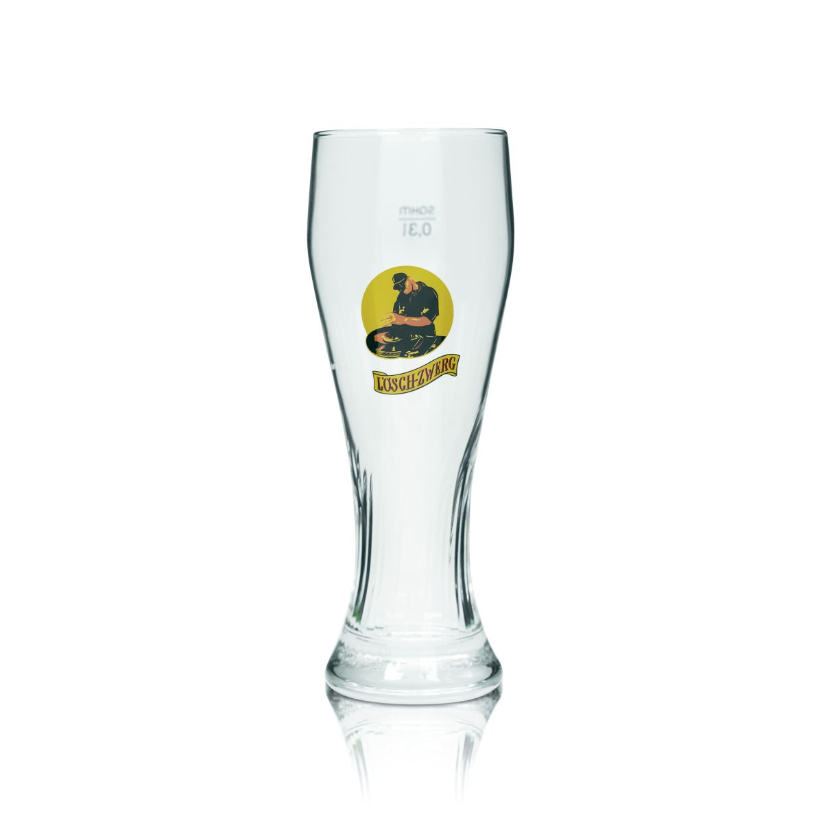 6 bicchieri da birra bianca Löschzwerg da 0,3 l Contorno Bicchieri da birra Hefeweizen Birrificio Gastro Calibrati – Vista 2