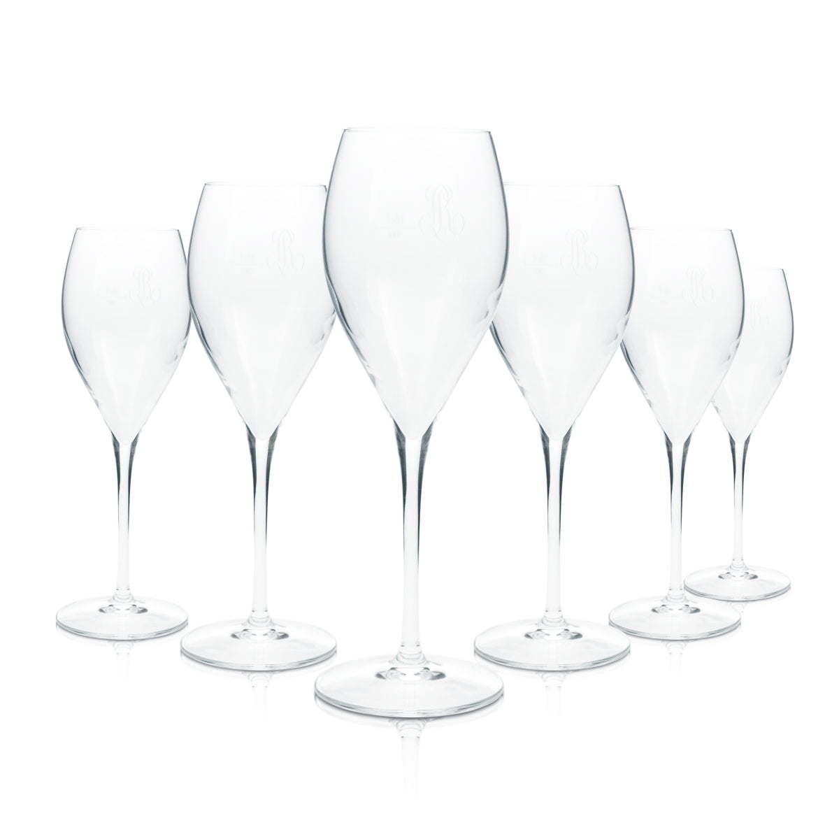 6 bicchieri da champagne Louis Roederer 0,1 l flûte calice aperitivo spumante cristallo