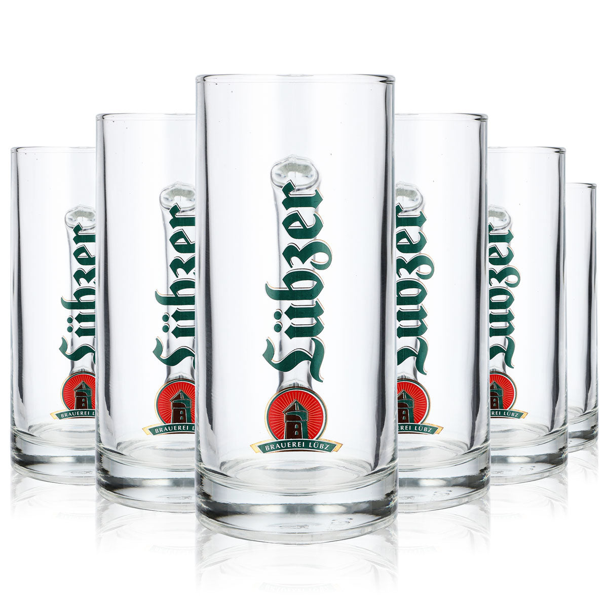 6 bicchieri da birra Lübzer Birra Seidel Birrificio Lübz trasparente 0,5 l Berna 500