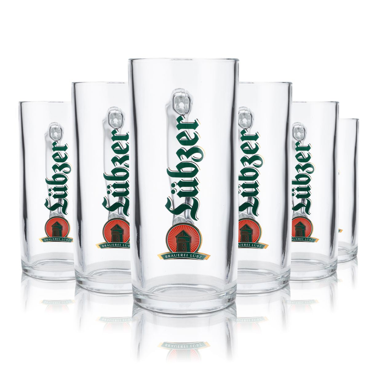 6 bicchieri Lübzer da 0,4 l Set di boccali da birra Berna 400 Humpen Seidel Birrificio