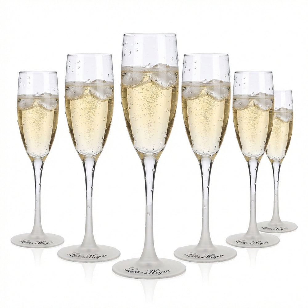 6 bicchieri da spumante Lutter & Wegner 0,1 l Bicchieri da spumante Bicchieri a flauto Base satinata