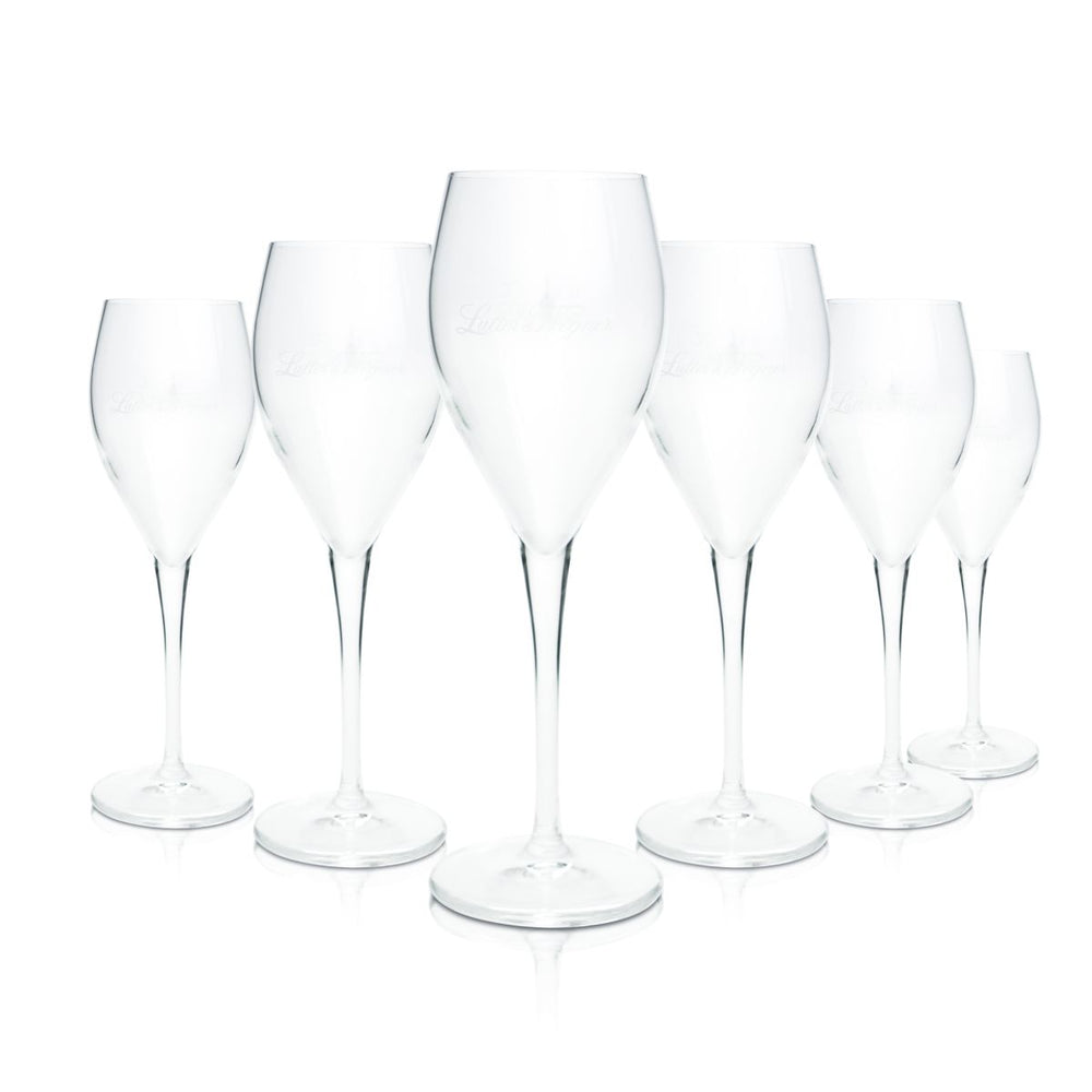 6x Lutter & Wegner Flûte da spumante in vetro 0,1 l Calici da spumante Coppa da spumante