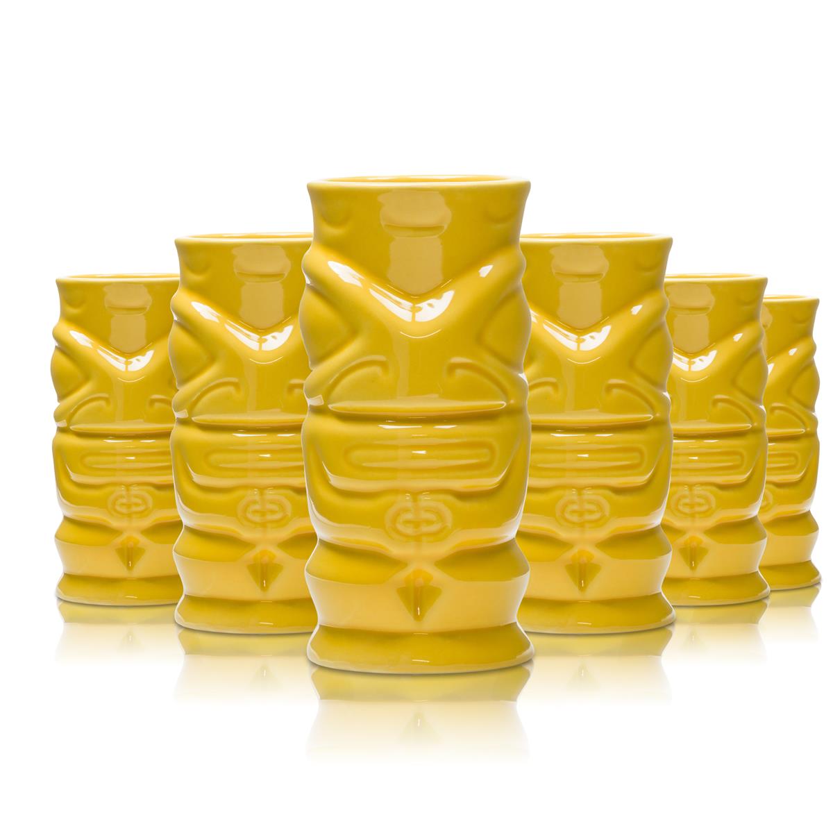 6 bicchieri da rum Mahiki in ceramica gialla