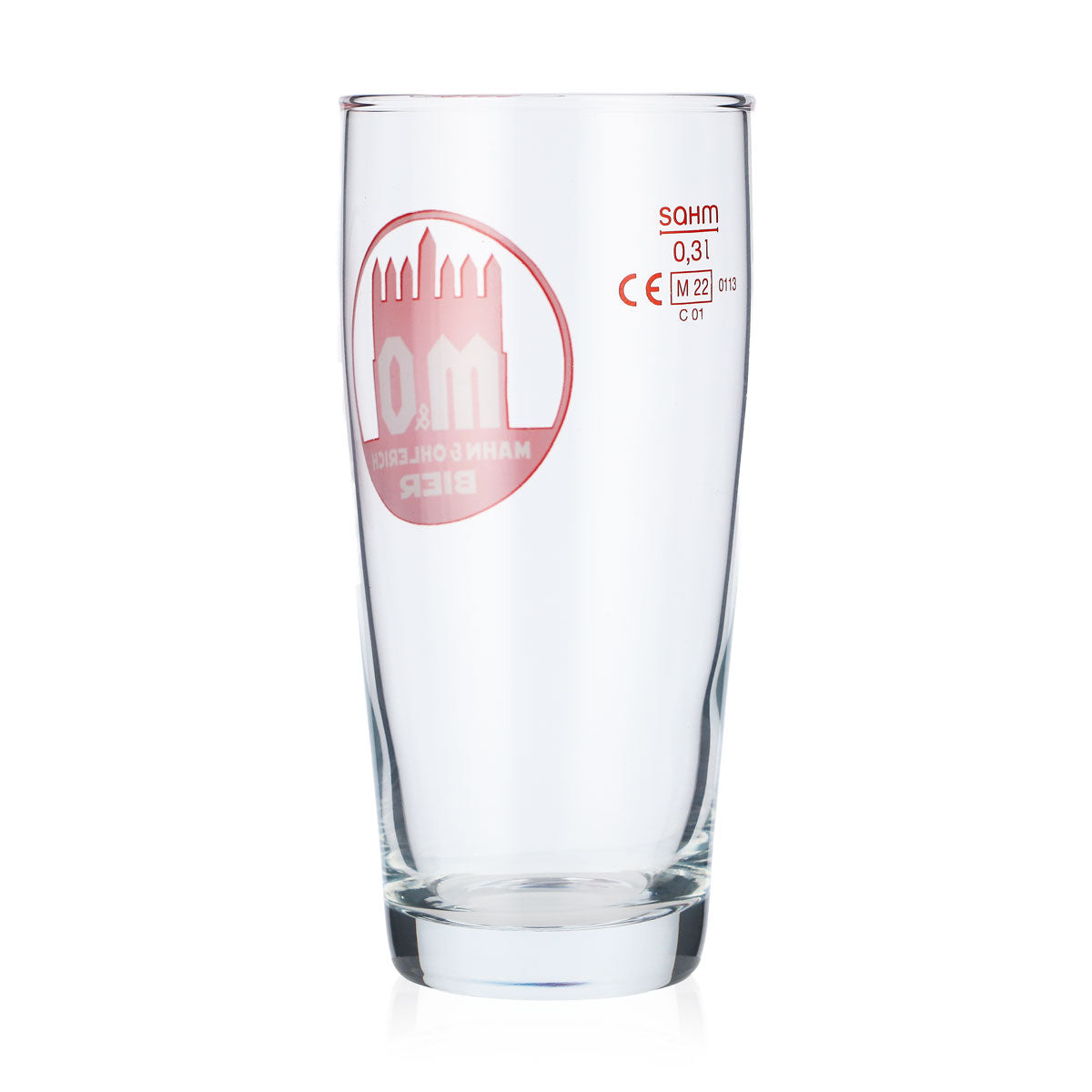 6 bicchieri da birra Mahn & Ohlerich 0,3 l con logo Willi-Becher in arancione Sahm – Vista 4