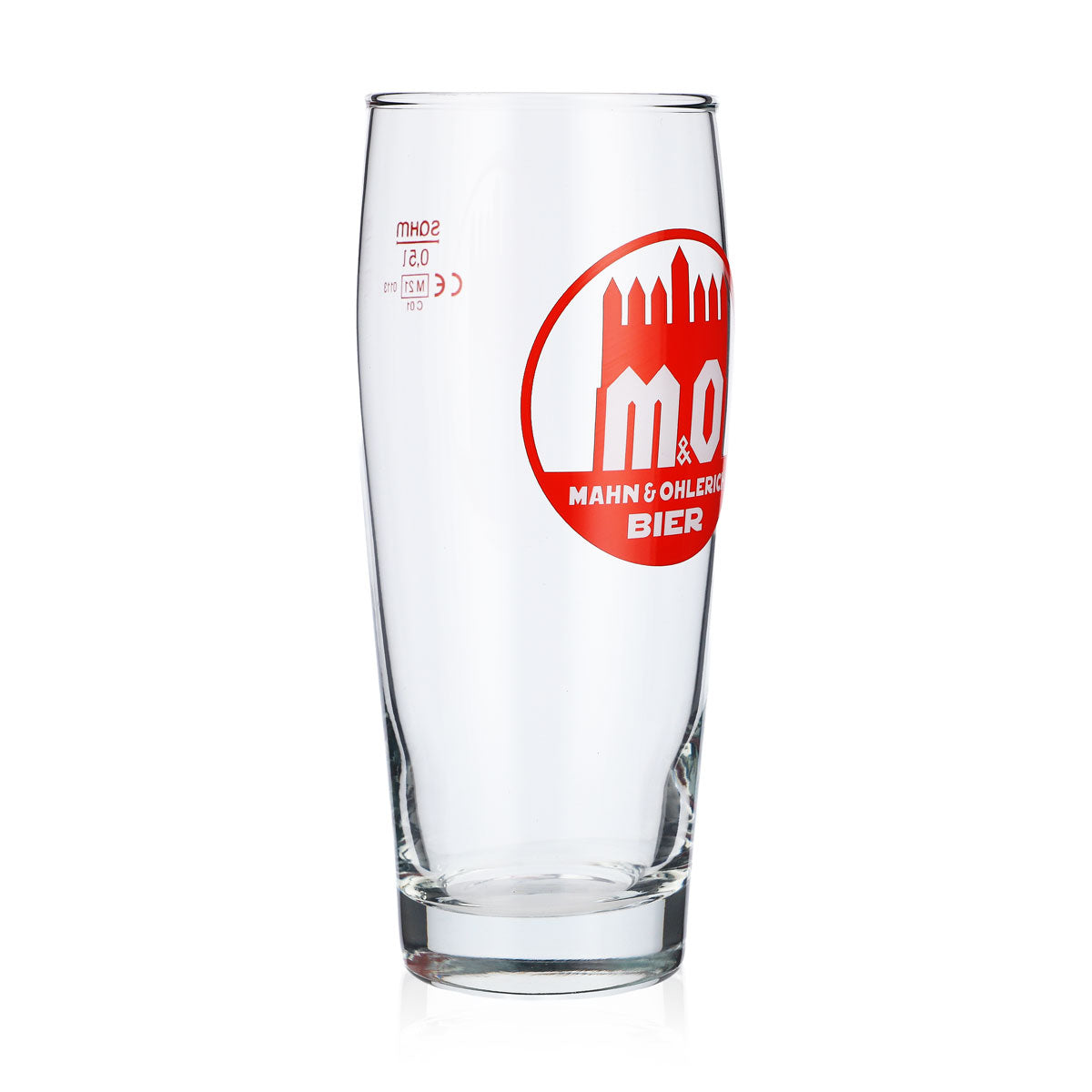6 bicchieri da birra Mahn & Ohlerich da 0,5 l con logo Willi-Becher in arancione Sahm – Vista 3