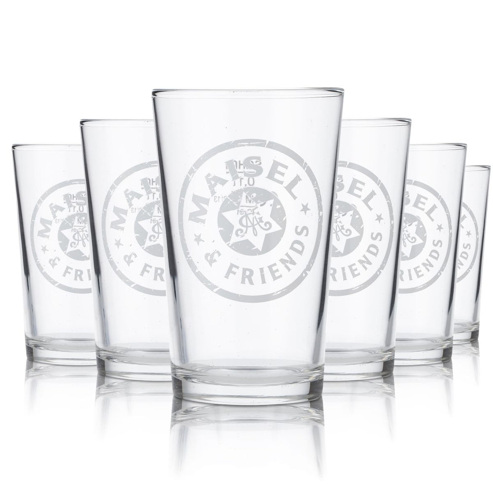 6 bicchieri Maisels / Bicchieri da birra Bicchiere da birra bianca Willibecher 0,1 l "Maisel & Friends