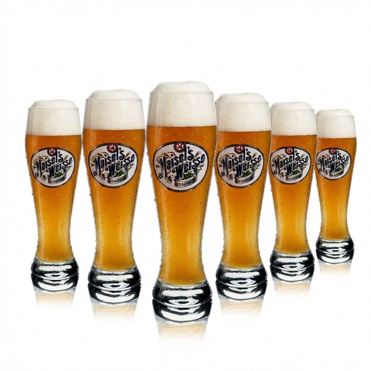 6 bicchieri da birra Maisels Weisse Weißbier 0,3 l Hefe Kristall Weizen Gastro calibrati