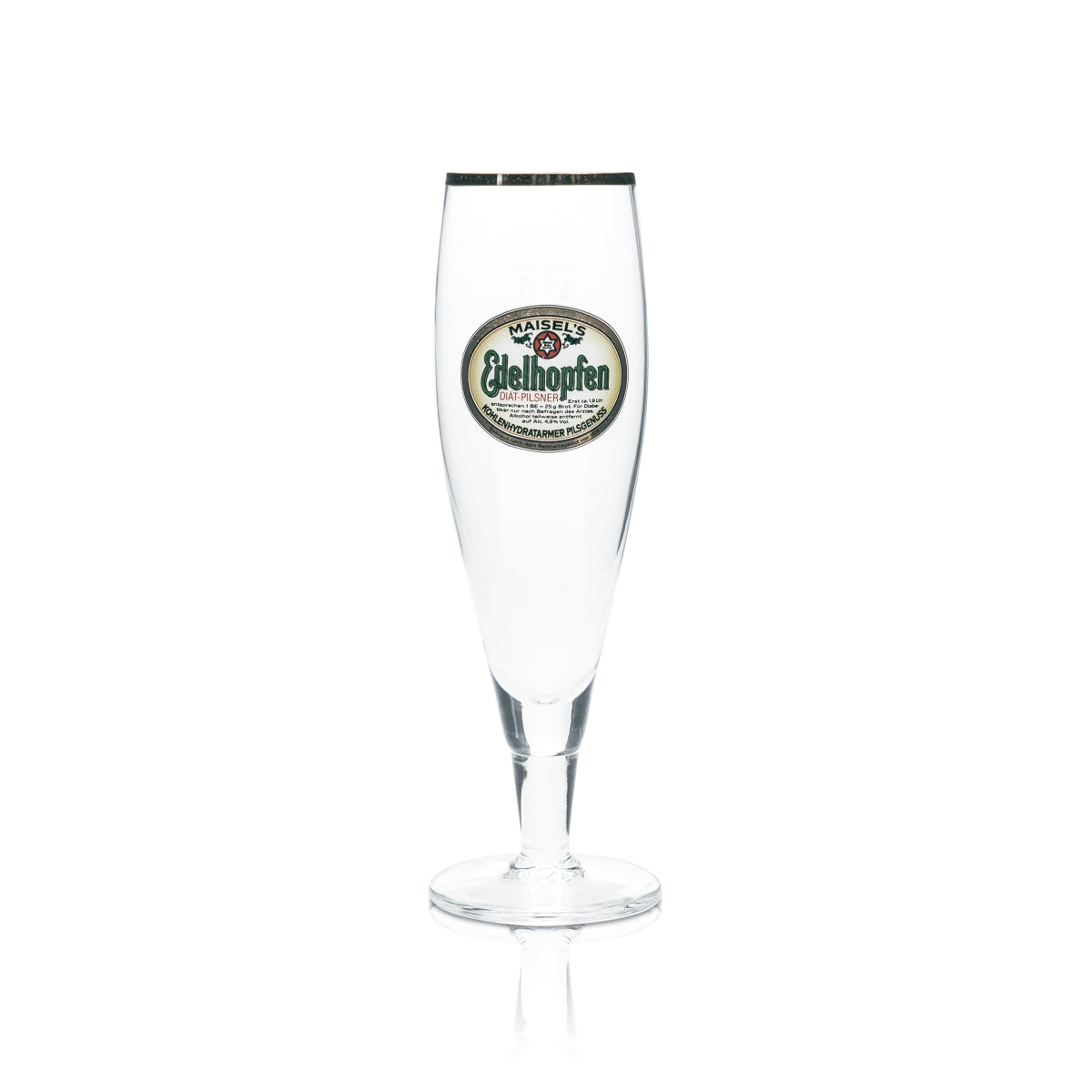 6 bicchieri Maiselsbräu 0,2 l birra calice tulipano bordo dorato bicchieri birrificio gastronomia – Vista 2