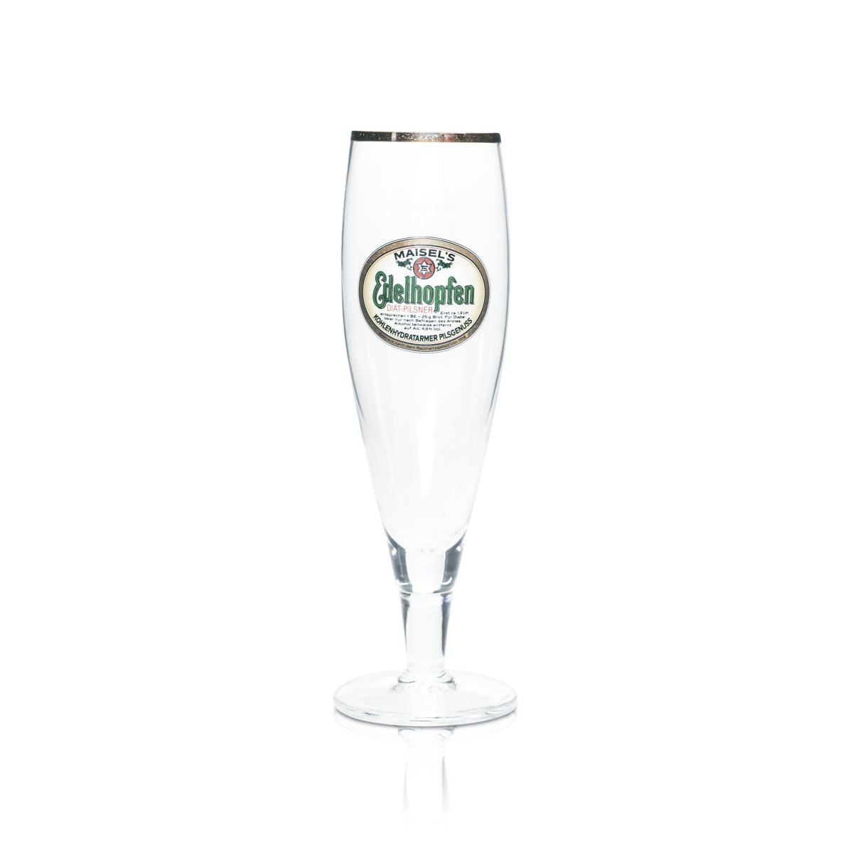 6 bicchieri Maiselsbräu 0,2 l birra calice tulipano bordo dorato bicchieri birrificio gastronomia – Vista 4
