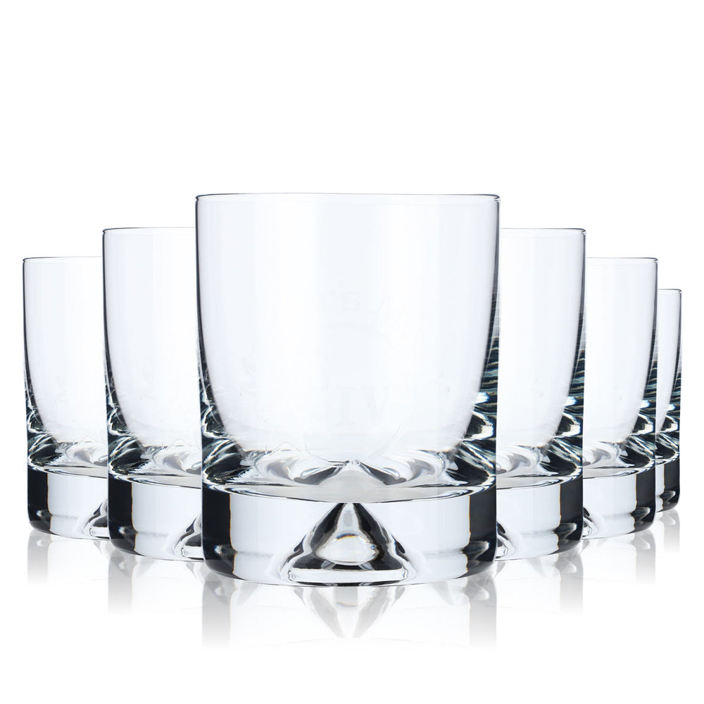 6 bicchieri da whisky Makers Mark 0,3 l Bicchieri Tumbler con base spessa Logo STD